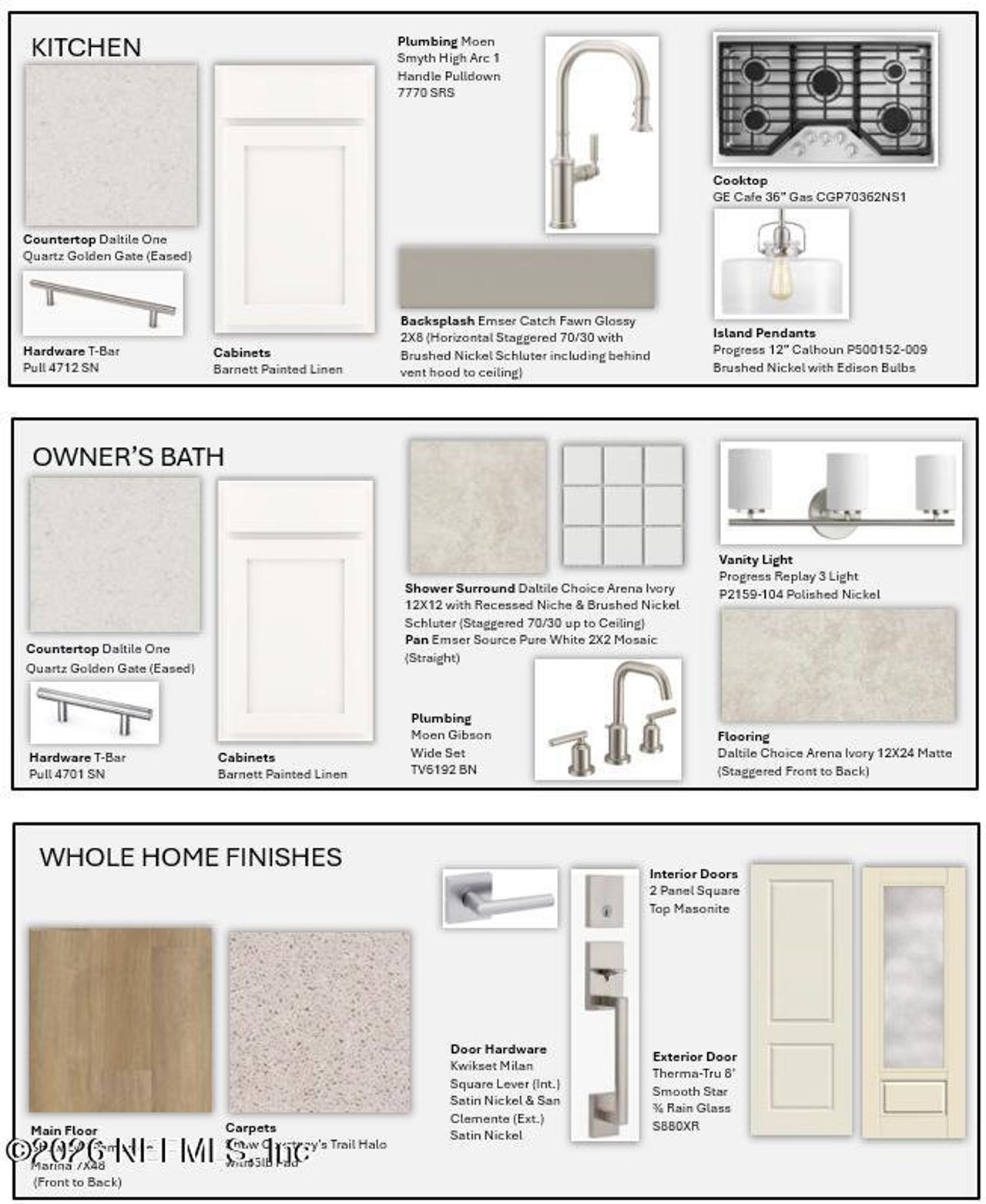 Sample of building materials used in homes in Evergreen Island at Silverleaf - Classic, St. Augustine (Image 2). Sample of building materials used in homes in Evergreen Island at Silverleaf - Classic, St. Augustine (Image 2).