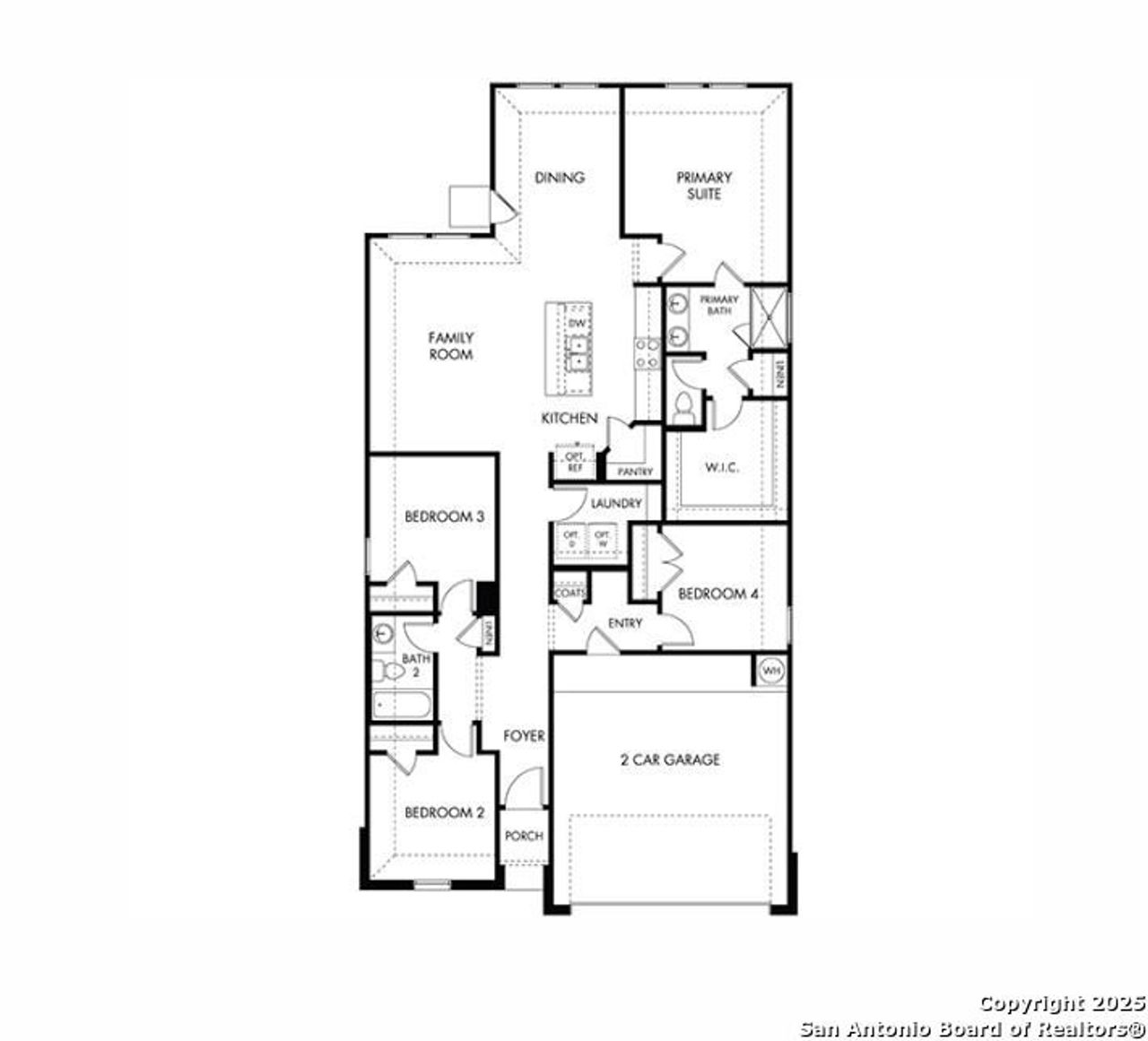 2D floor plan layout of this home in Royal Crest, San Antonio, TX (Image 2).