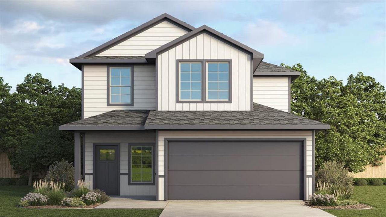 Front exterior of a new home in Blaire Lake, Tyler, TX, highlighting curb appeal (Image 2).