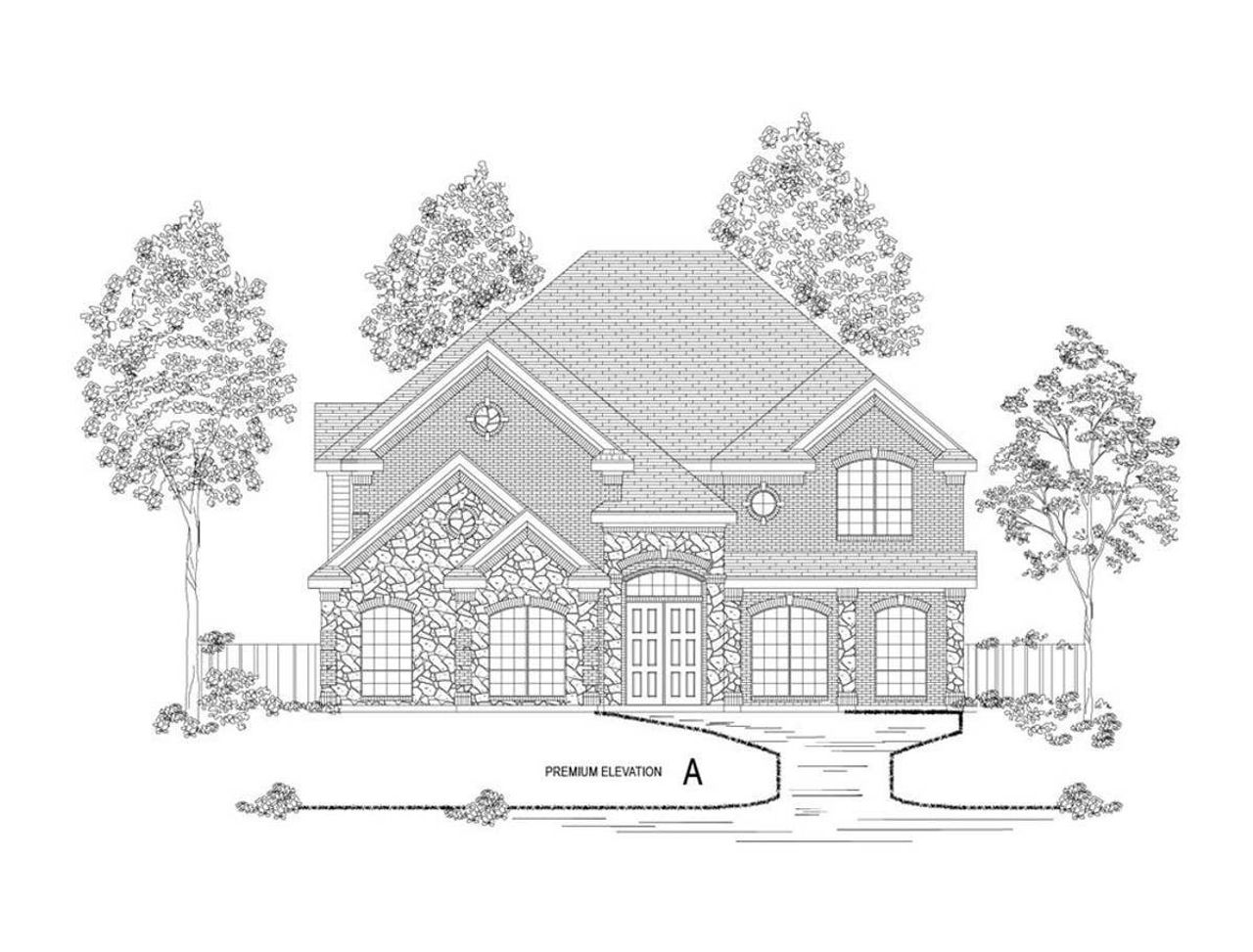 Representative rendering of the exterior for the Crestfield FSW (w/Media) by First Texas Homes (Image 2).