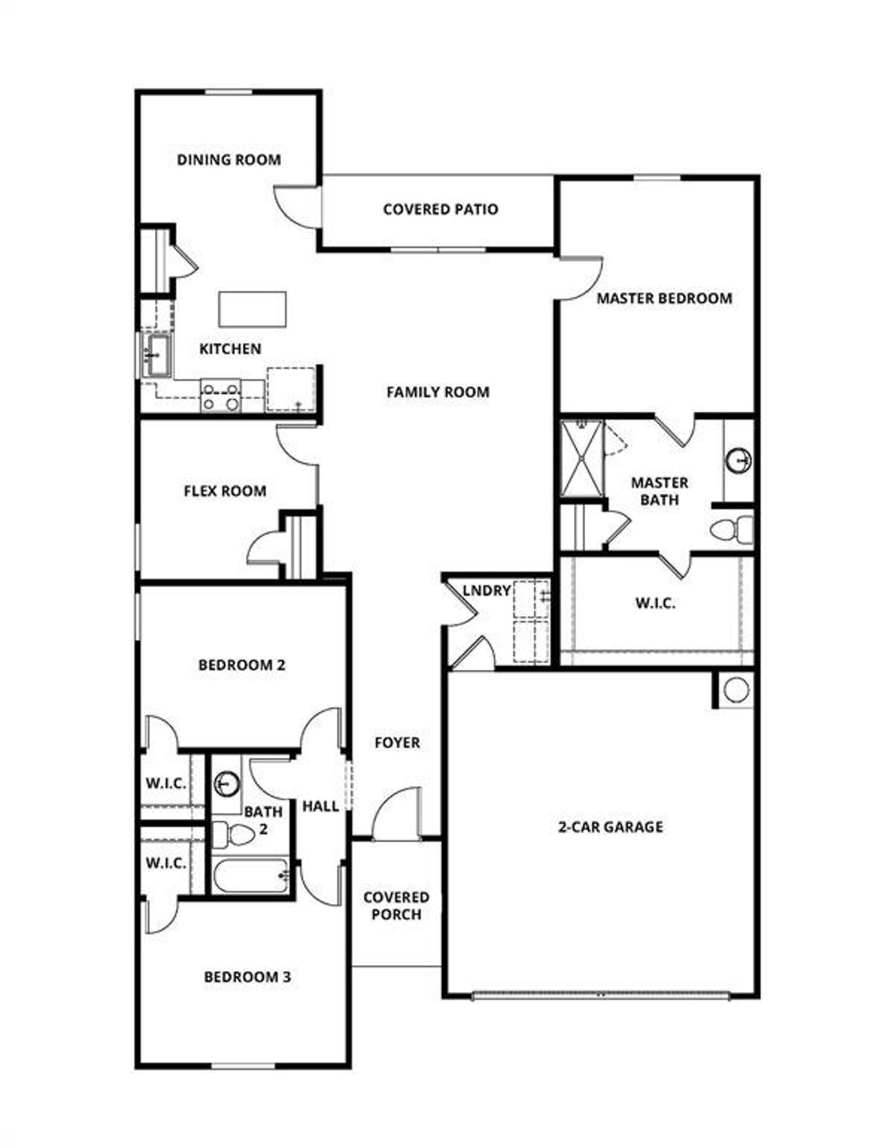 2D floor plan layout of this home in Patriot Estates, Venus, TX (Image 2). 2D floor plan layout of this home in Patriot Estates, Venus, TX (Image 2).