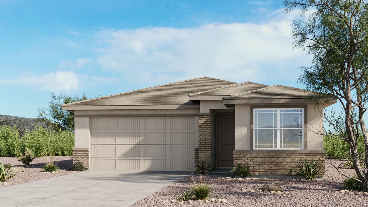 Representative exterior photo of a completed home built from the Quartz by Taylor Morrison in Saddleback, Peoria, AZ (Image 2).