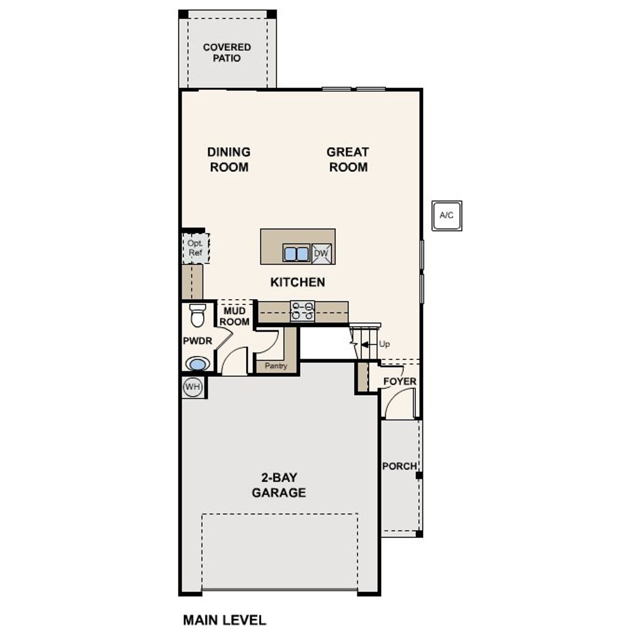 2D floor plan layout of this home in North Copper Canyon, Surprise, AZ (Image 2).