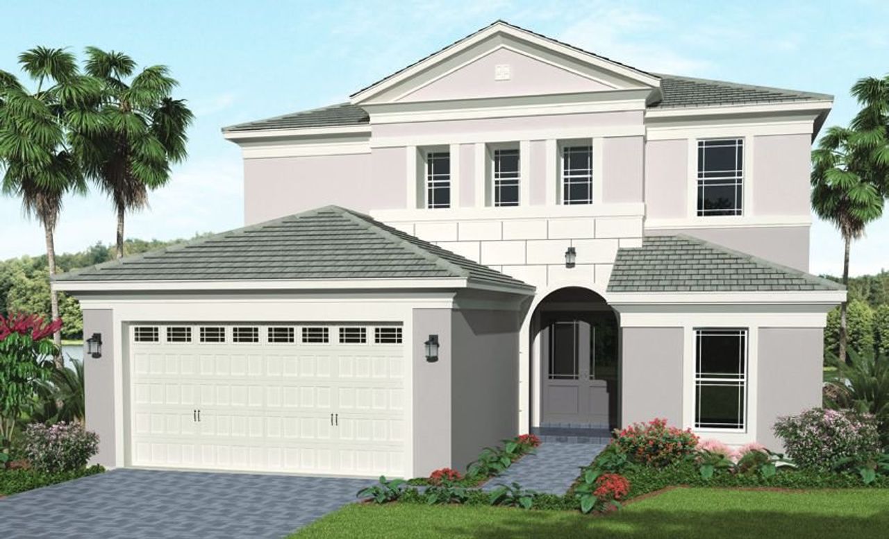 Representative exterior photo of a completed home built from the Azalea Grand by Minto Communities in Westlake, Westlake, FL (Image 2).