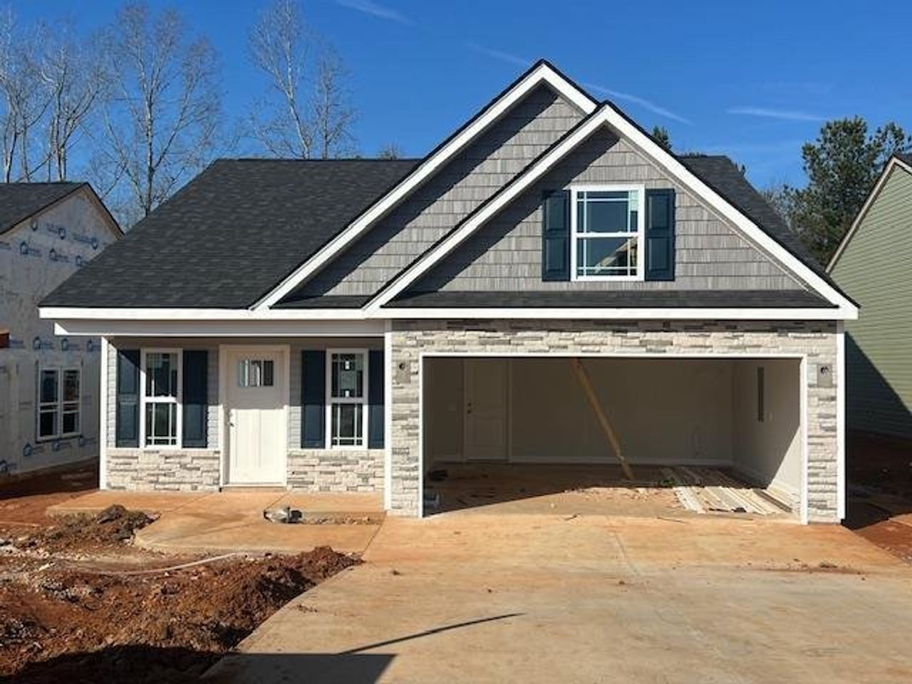 In-progress construction of a new home in Cleveland Meadows, Spartanburg, SC (Image 2).