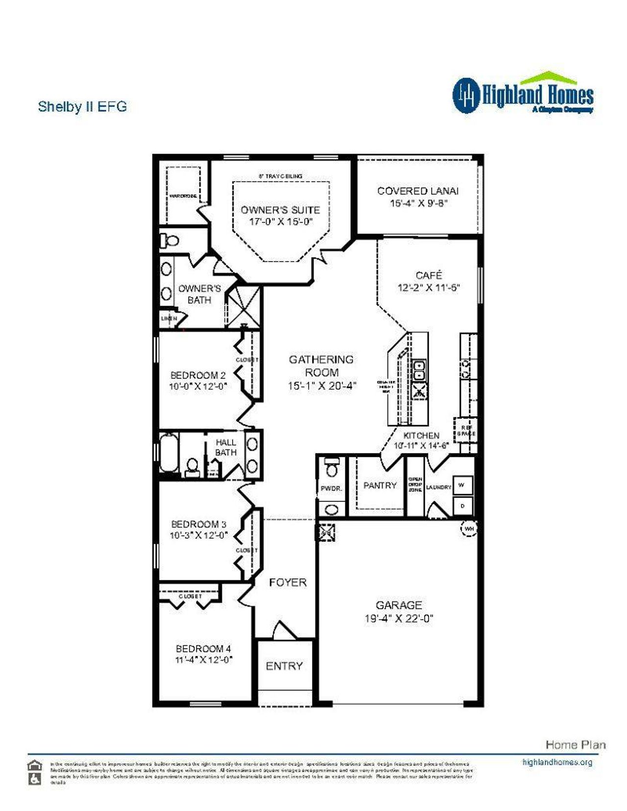 Shelby II EFG - Home Layout