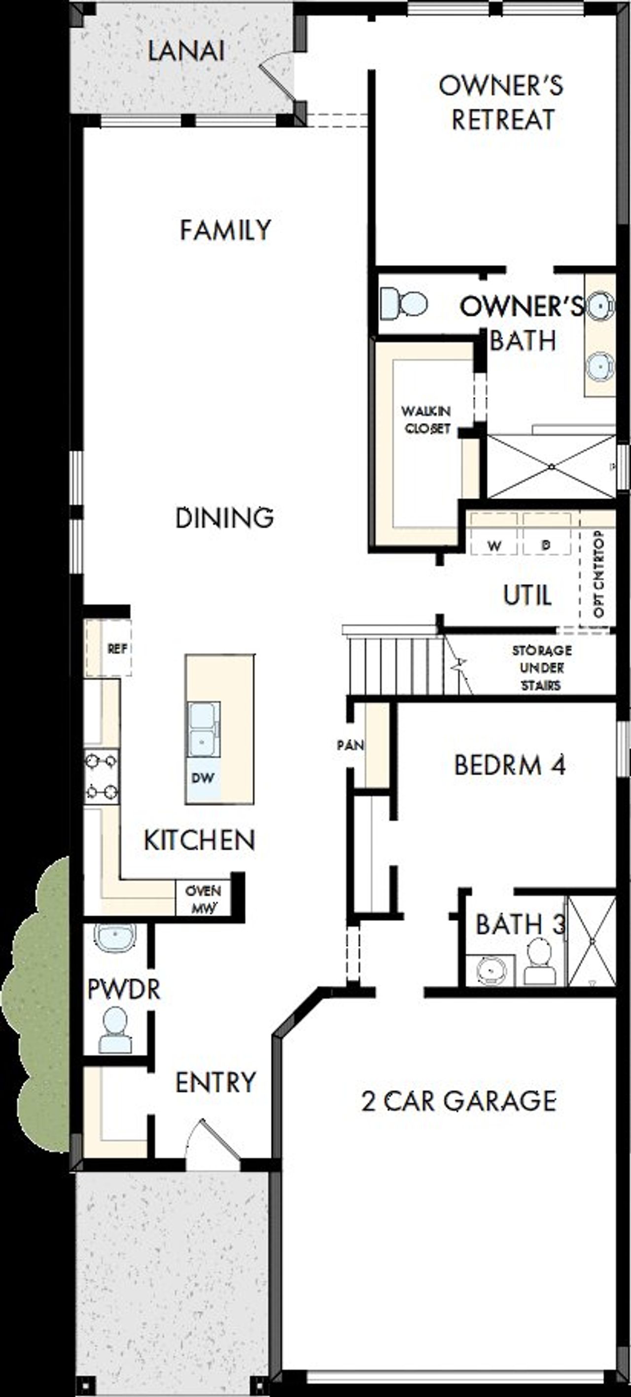2D floor plan layout of this home in Chapel Crossings - Garden Series, Wesley Chapel, FL (Image 2).