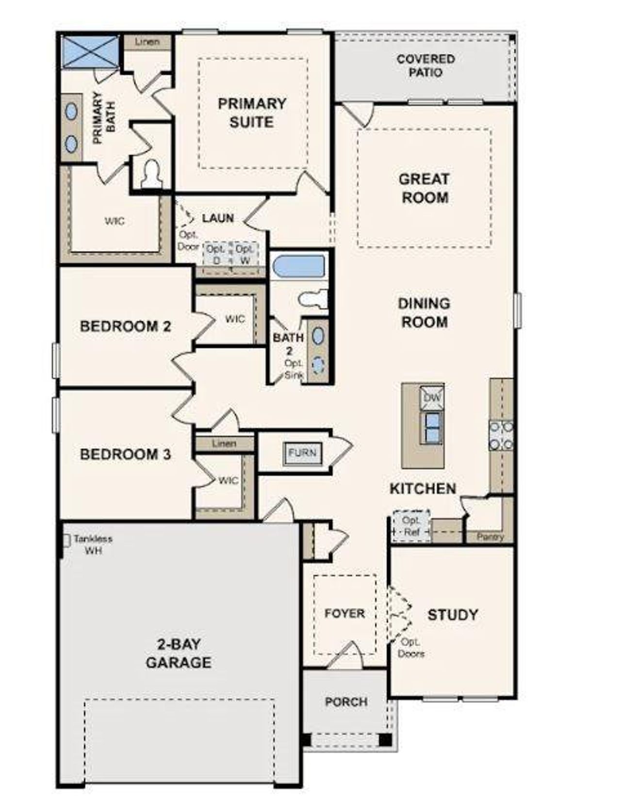 2D floor plan layout of this home in Lago Mar, Texas City, TX (Image 2).