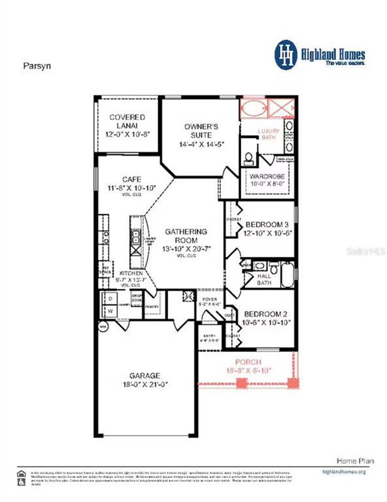 2D floor plan layout of this home in Gracelyn Grove, Haines City, FL (Image 2).