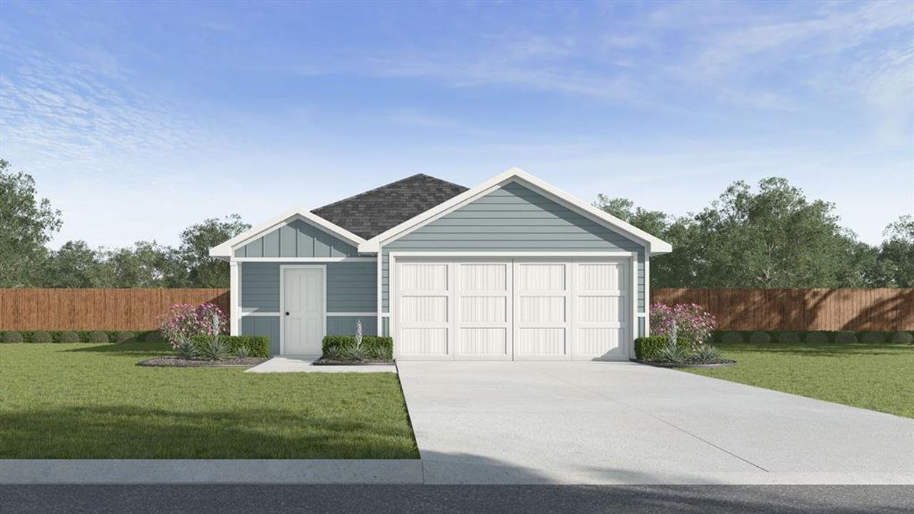 Front exterior of a new home in Maplewood Meadows, Talty, TX, highlighting curb appeal (Image 2).