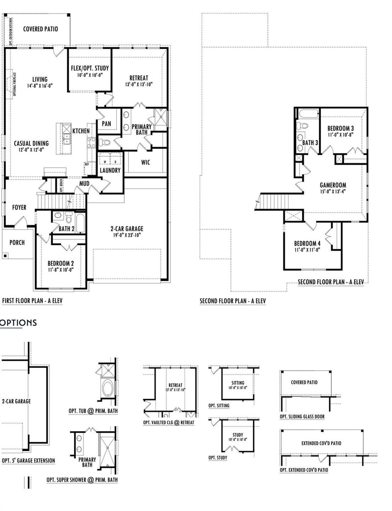 2D floor plan layout of this home in Aldeana - Paintbrush Collection, Bonney, TX (Image 2).