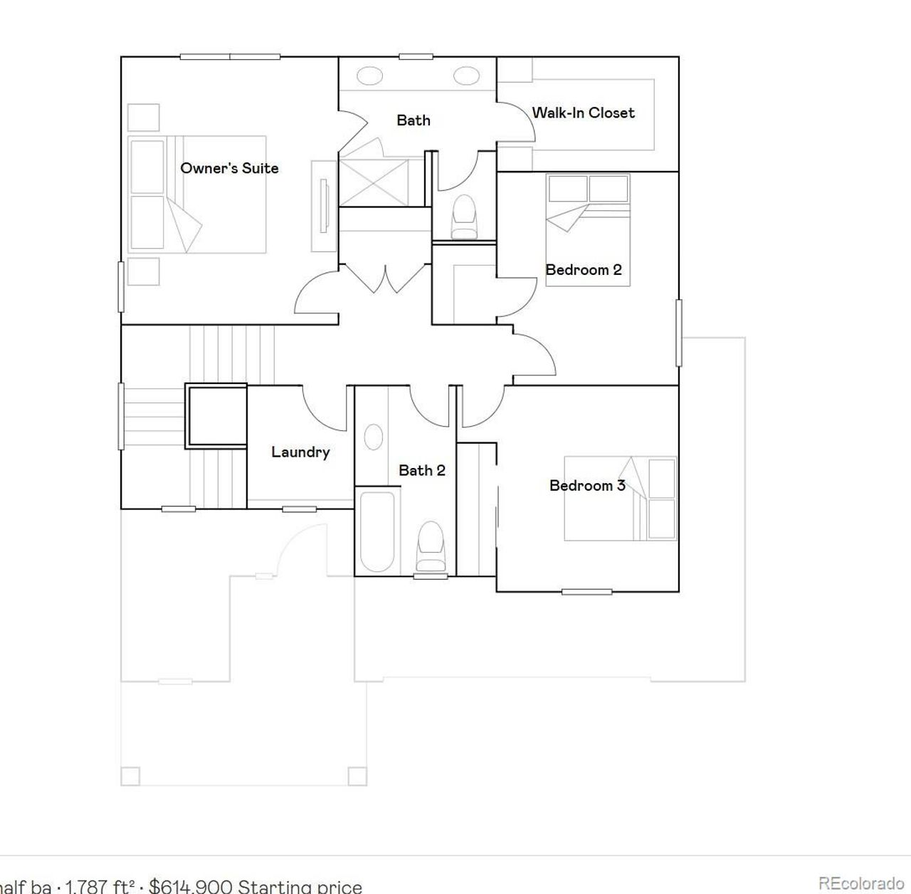 2D floor plan layout of this home in Timber Lark, Fort Collins, CO (Image 2).