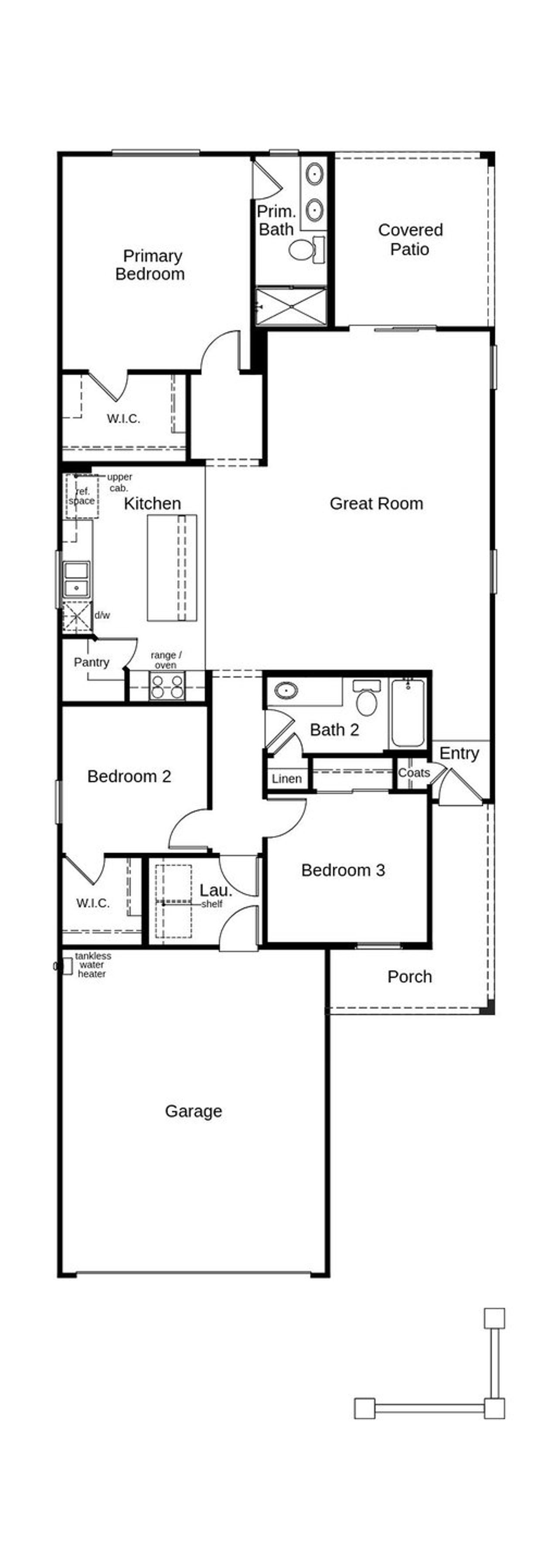 2D floor plan layout of this home in Mandarina Reserve, Marana, AZ (Image 2). 2D floor plan layout of this home in Mandarina Reserve, Marana, AZ (Image 2).