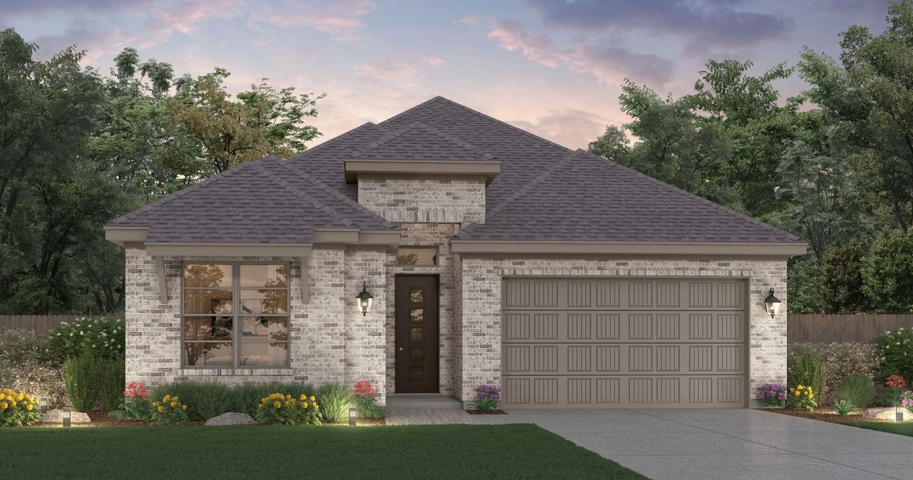 Representative exterior photo of a completed home built from the Gloria by New Home Co. in 6 Creeks, Kyle, TX (Image 2). Representative exterior photo of a completed home built from the Gloria by New Home Co. in 6 Creeks, Kyle, TX (Image 2).