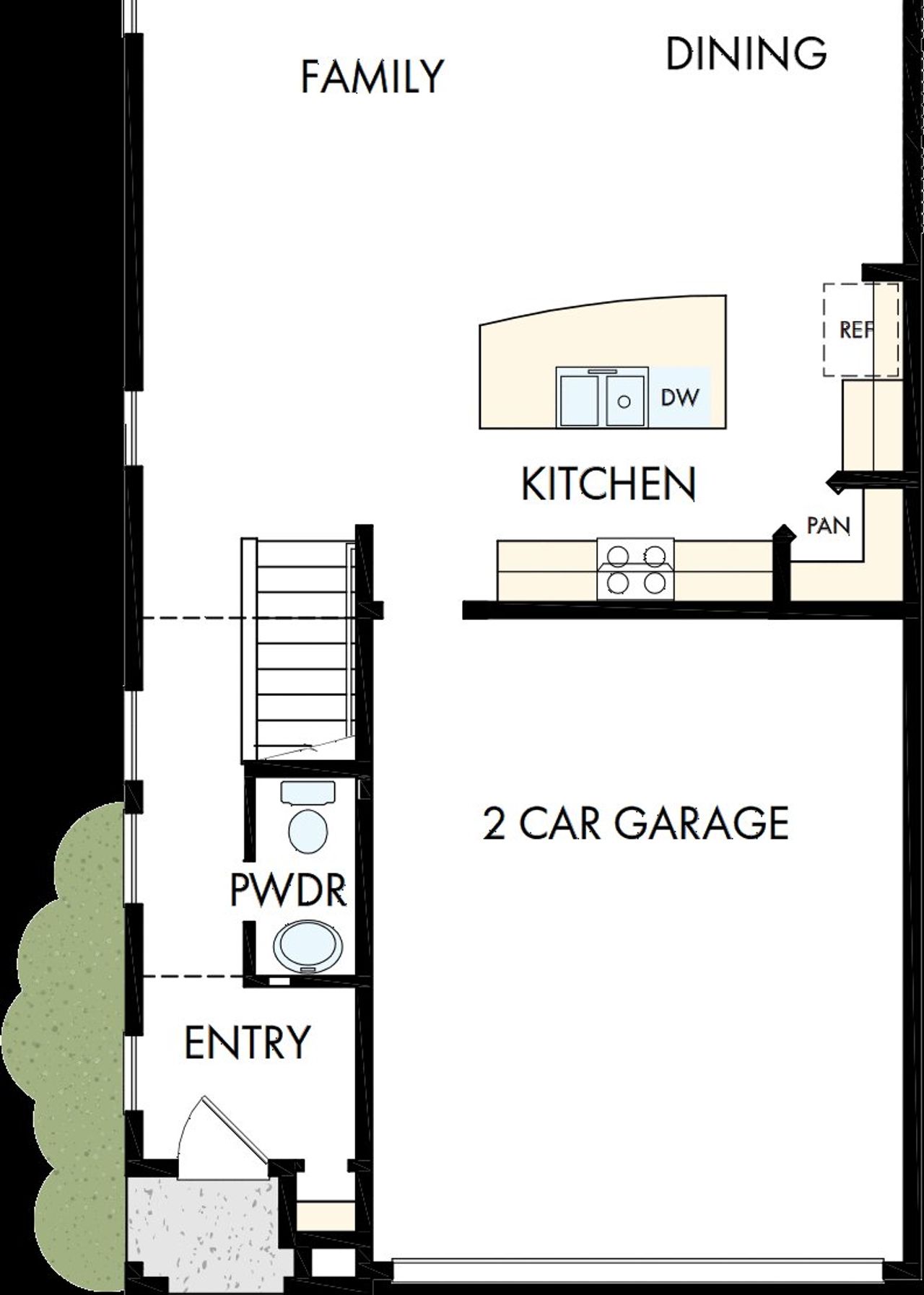 2D floor plan layout of this home in Retreat at Oak Park, Houston, TX (Image 2).