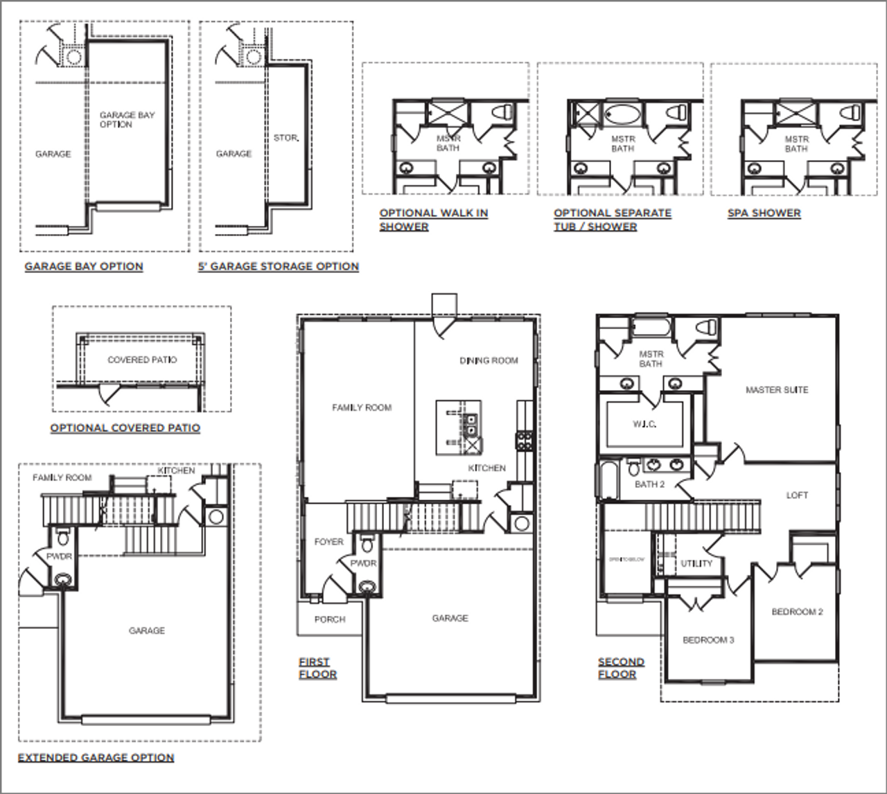 2D floor plan layout for the The Chelsea by McKinley Homes in Anderson Lakes, Houston, TX (Image 2).