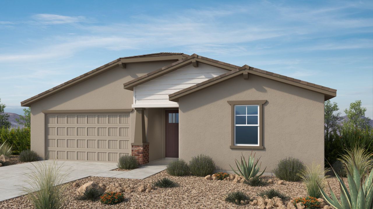Representative exterior photo of a completed home built from the Madrid by Taylor Morrison in Alamar, Avondale, AZ (Image 2). Representative exterior photo of a completed home built from the Madrid by Taylor Morrison in Alamar, Avondale, AZ (Image 2).