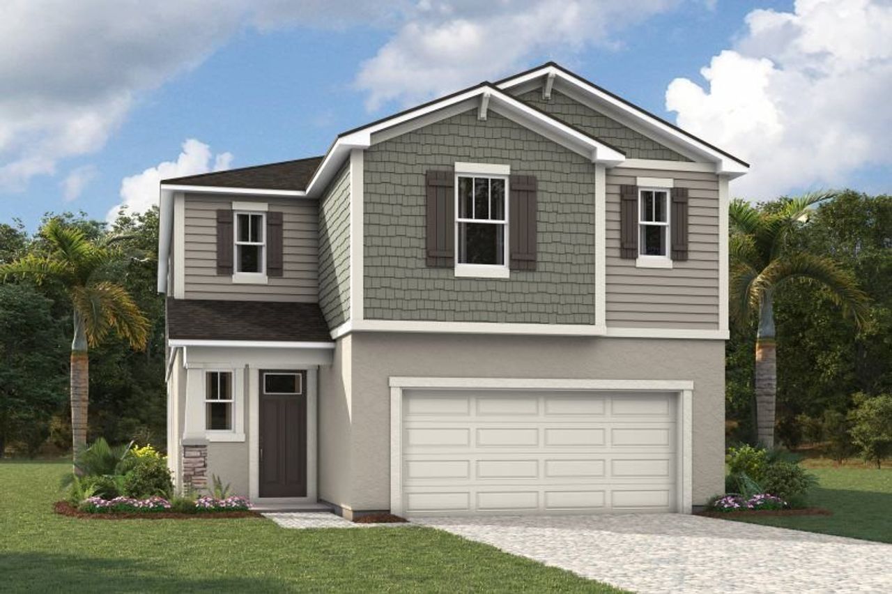 Representative exterior photo of a completed home built from the Lakeshore by Mattamy Homes in Pasadena Ridge, Zephyrhills, FL (Image 2).