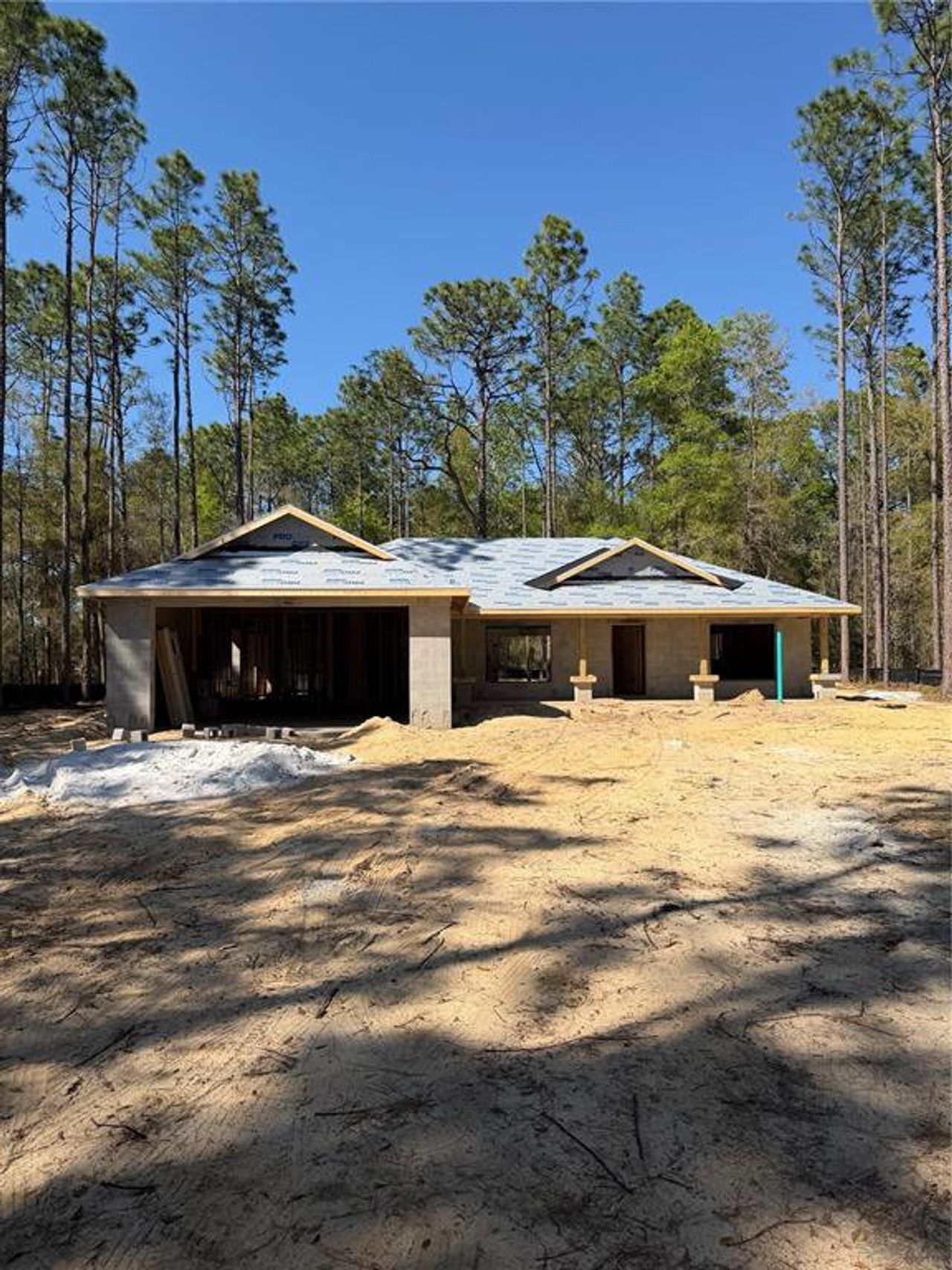 In-progress construction of a new home in , Hernando, FL (Image 2).