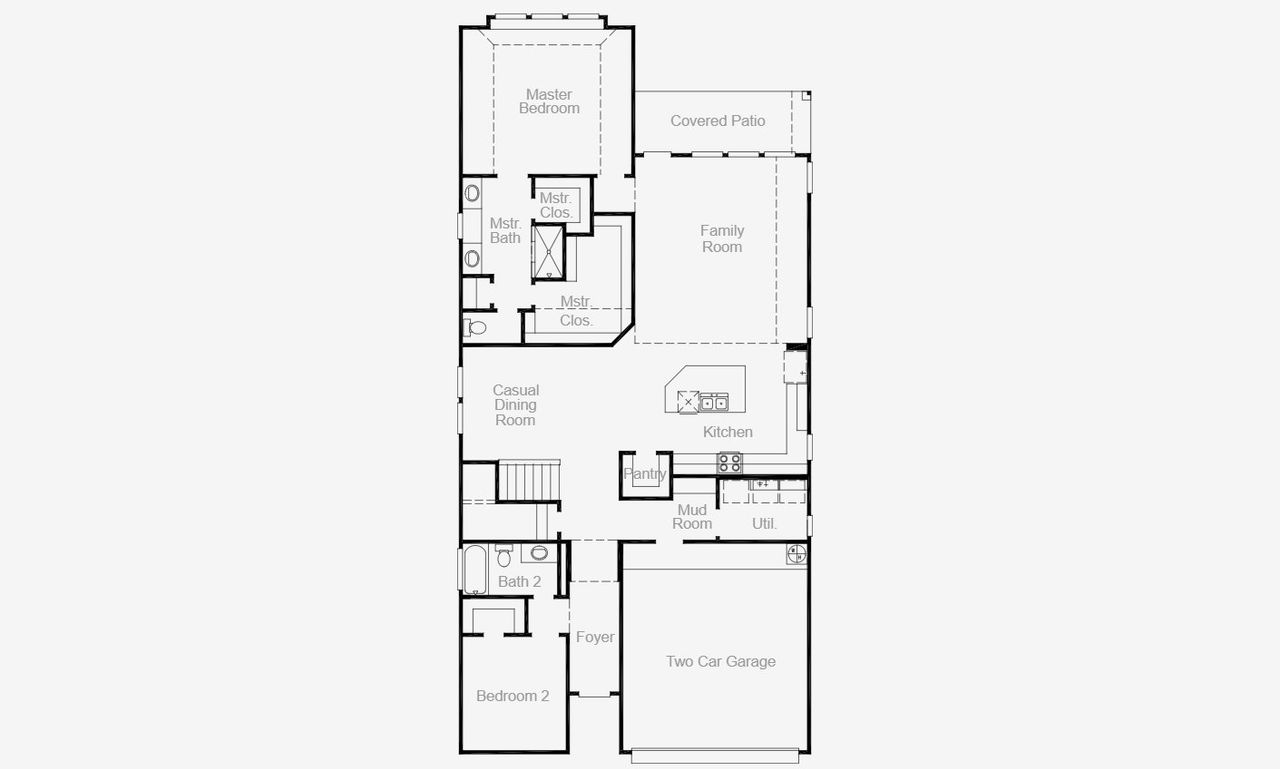 2D floor plan layout for the Milano by Coventry Homes in Davis Ranch, San Antonio, TX (Image 2).