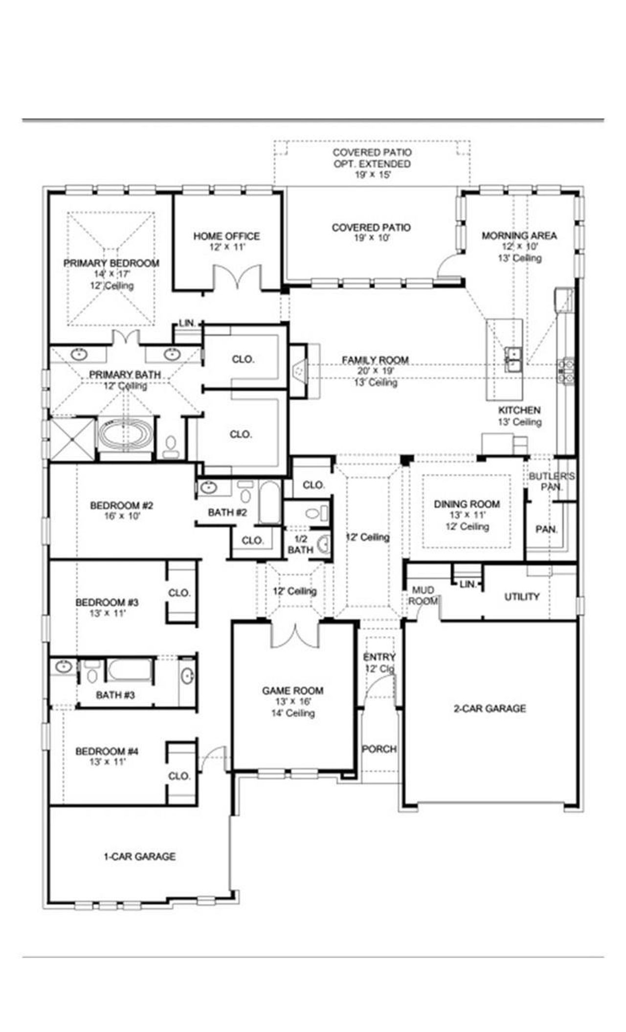 2D floor plan layout of this home in Briarley, Montgomery, TX (Image 2).