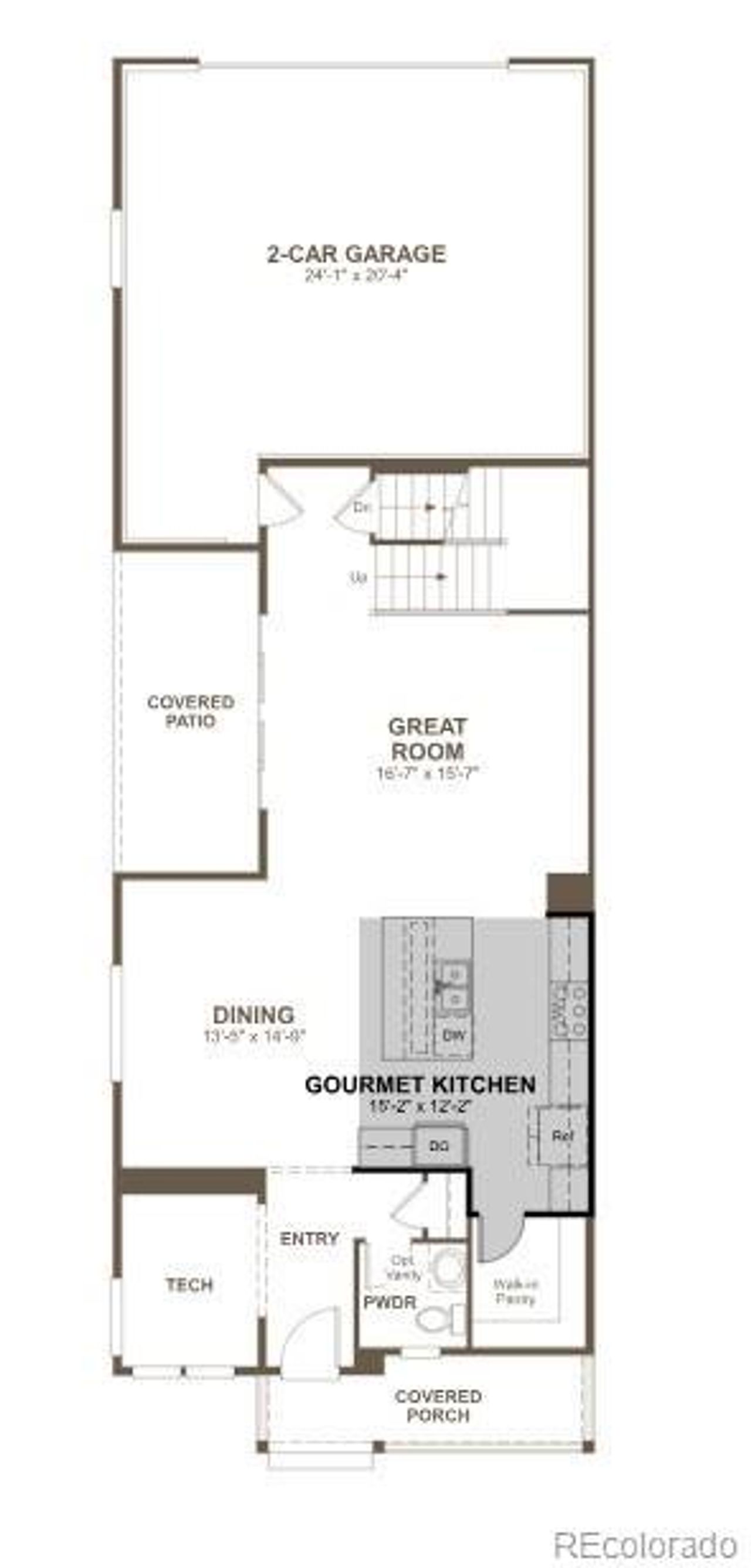 2D floor plan layout of this home in Looking Glass, Parker, CO (Image 2).