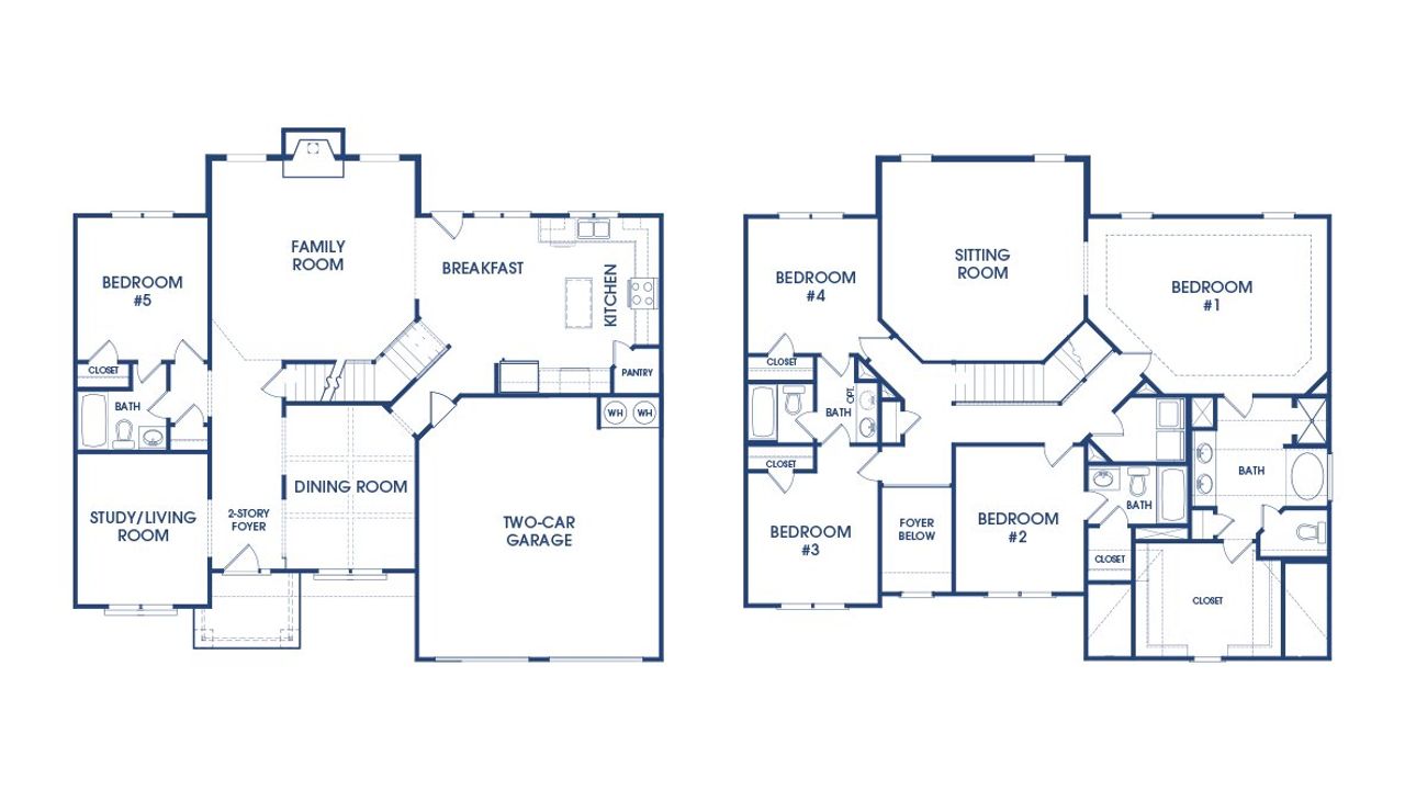 2D floor plan layout of this home in Independence, Loganville, GA (Image 2).