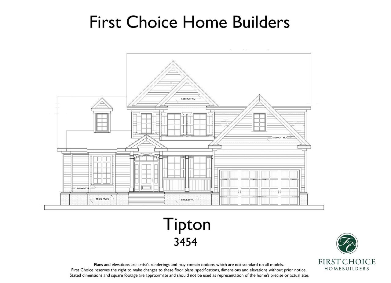 Representative exterior photo of a completed home built from the Tipton V by First Choice Home Builders in Highland Lakes, Evans, GA (Image 2).
