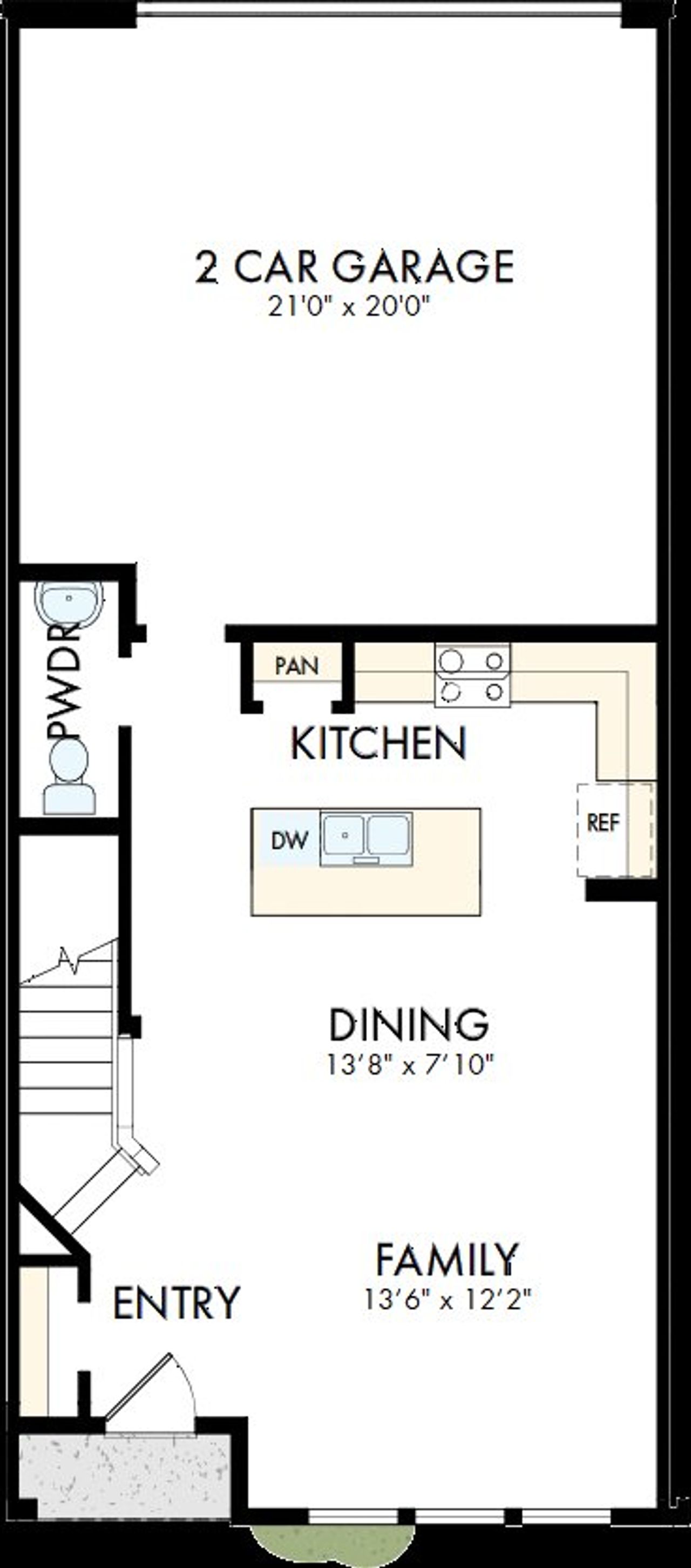 2D floor plan layout of this home in Westwood Reserve, Charlotte, NC (Image 2).