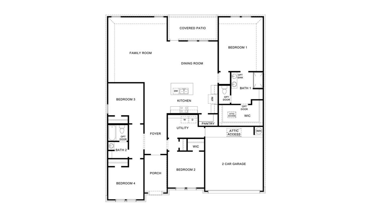 2D floor plan layout of this home in Portland Village, Portland, TX (Image 2). 2D floor plan layout of this home in Portland Village, Portland, TX (Image 2).
