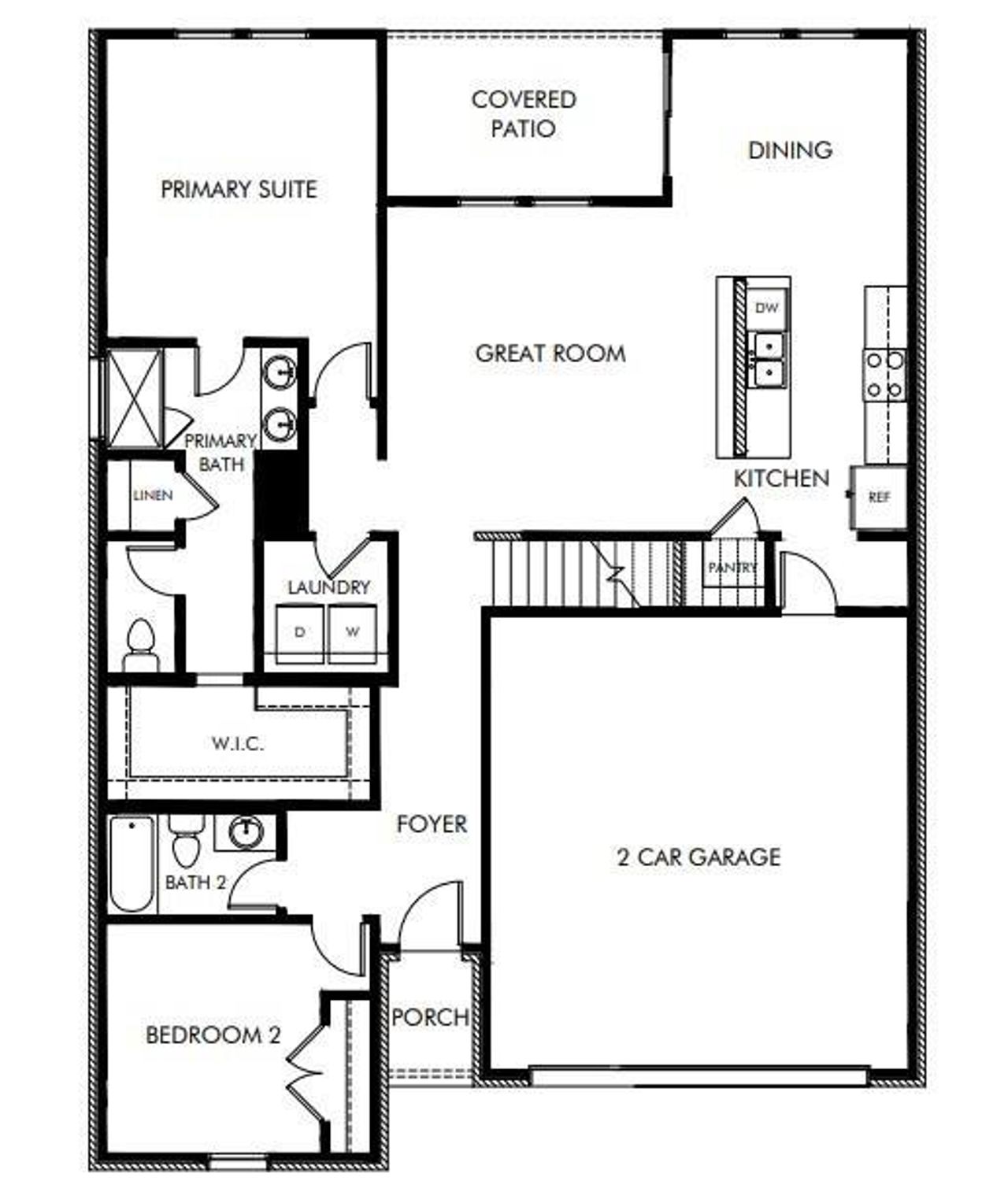 2D floor plan layout of this home in , Crandall, TX (Image 2).