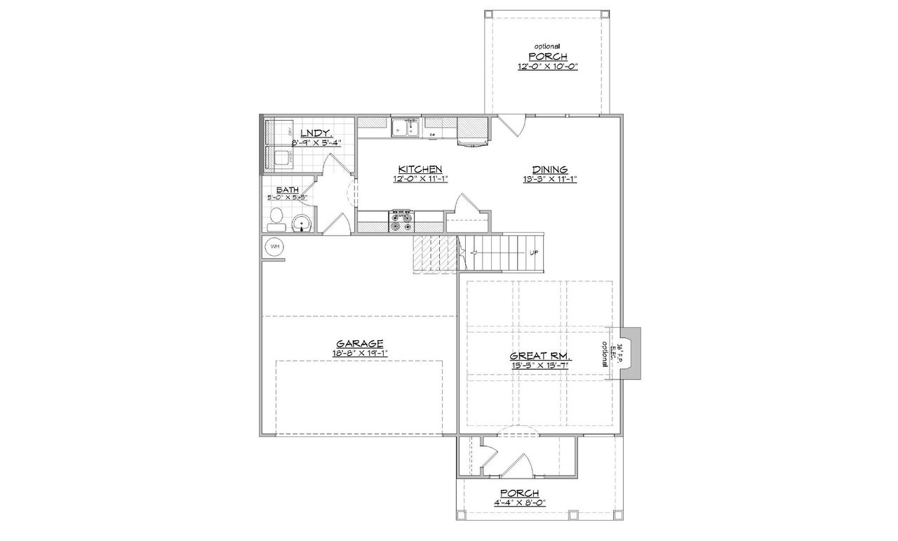 2D floor plan layout for the Jekyll by Designer Homes of Georgia in Austin Heights, North Augusta, SC (Image 2).