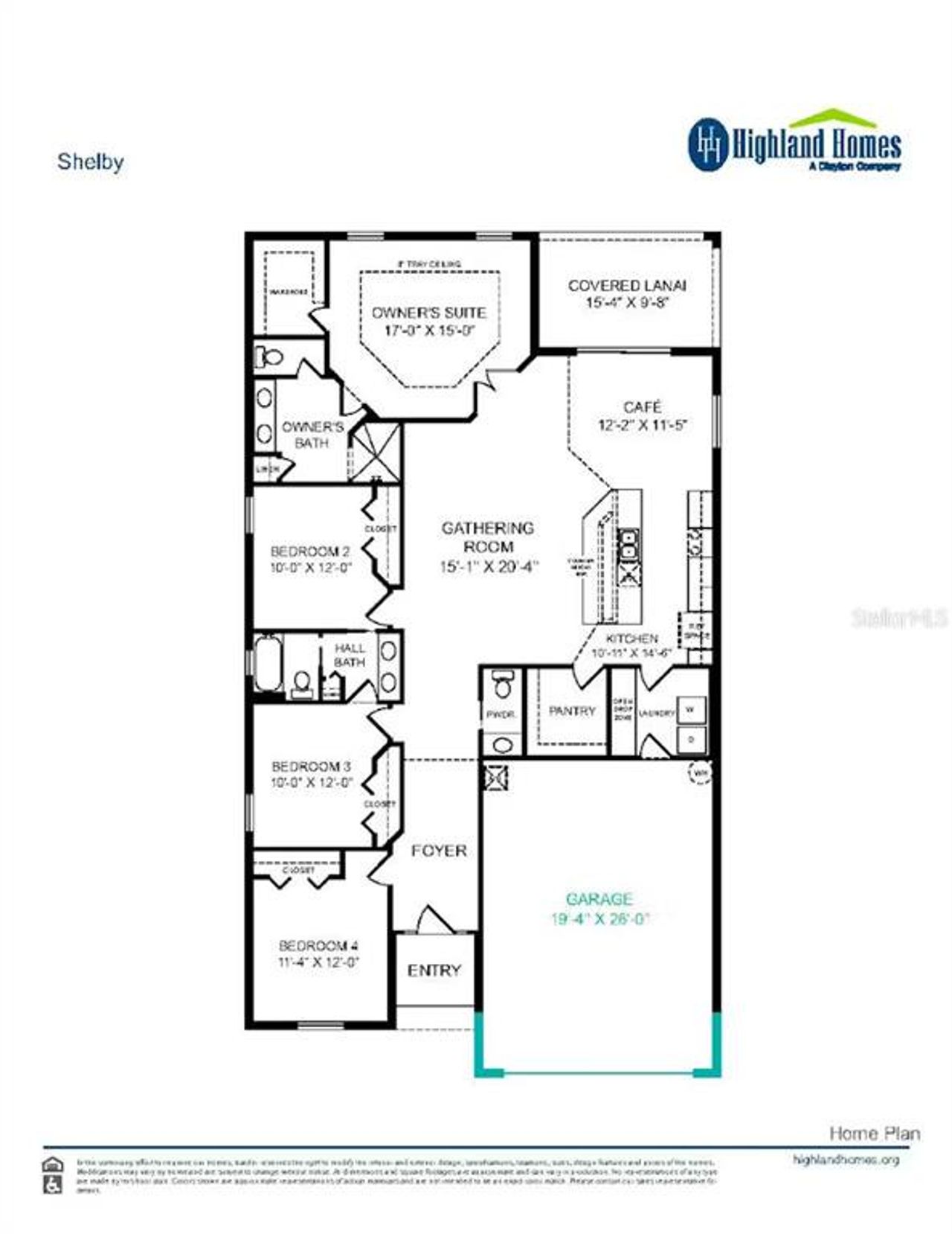 2D floor plan layout of this home in Gardens at Lancaster Park, St. Cloud, FL (Image 2). 2D floor plan layout of this home in Gardens at Lancaster Park, St. Cloud, FL (Image 2).