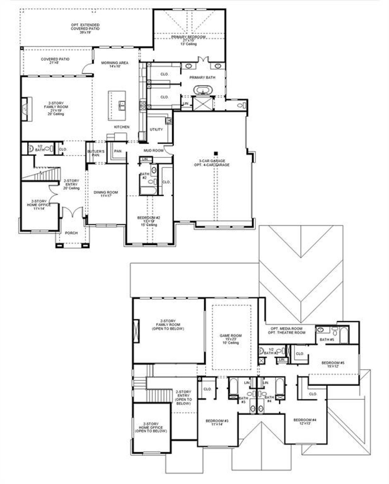 2D floor plan layout of this home in Bristol Valley, Heath, TX (Image 2).