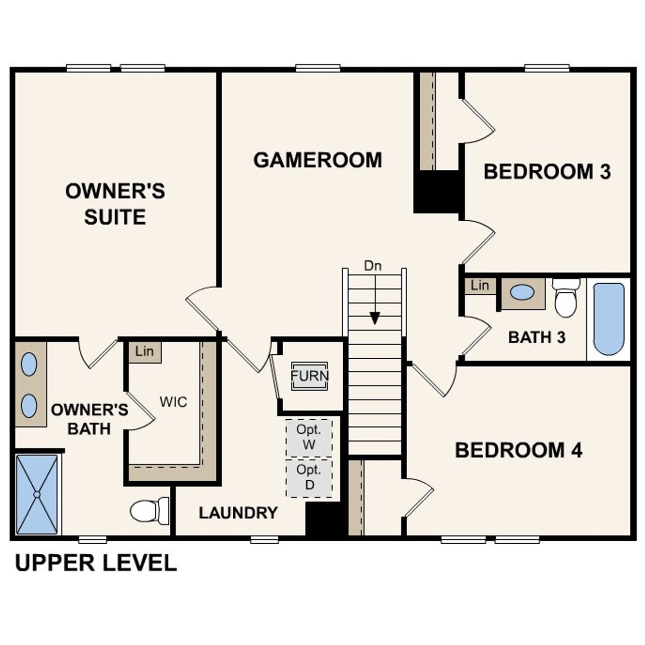 2D floor plan layout for the Dupont by Century Communities in Green Needles, Lexington, NC (Image 2). 2D floor plan layout for the Dupont by Century Communities in Green Needles, Lexington, NC (Image 2).