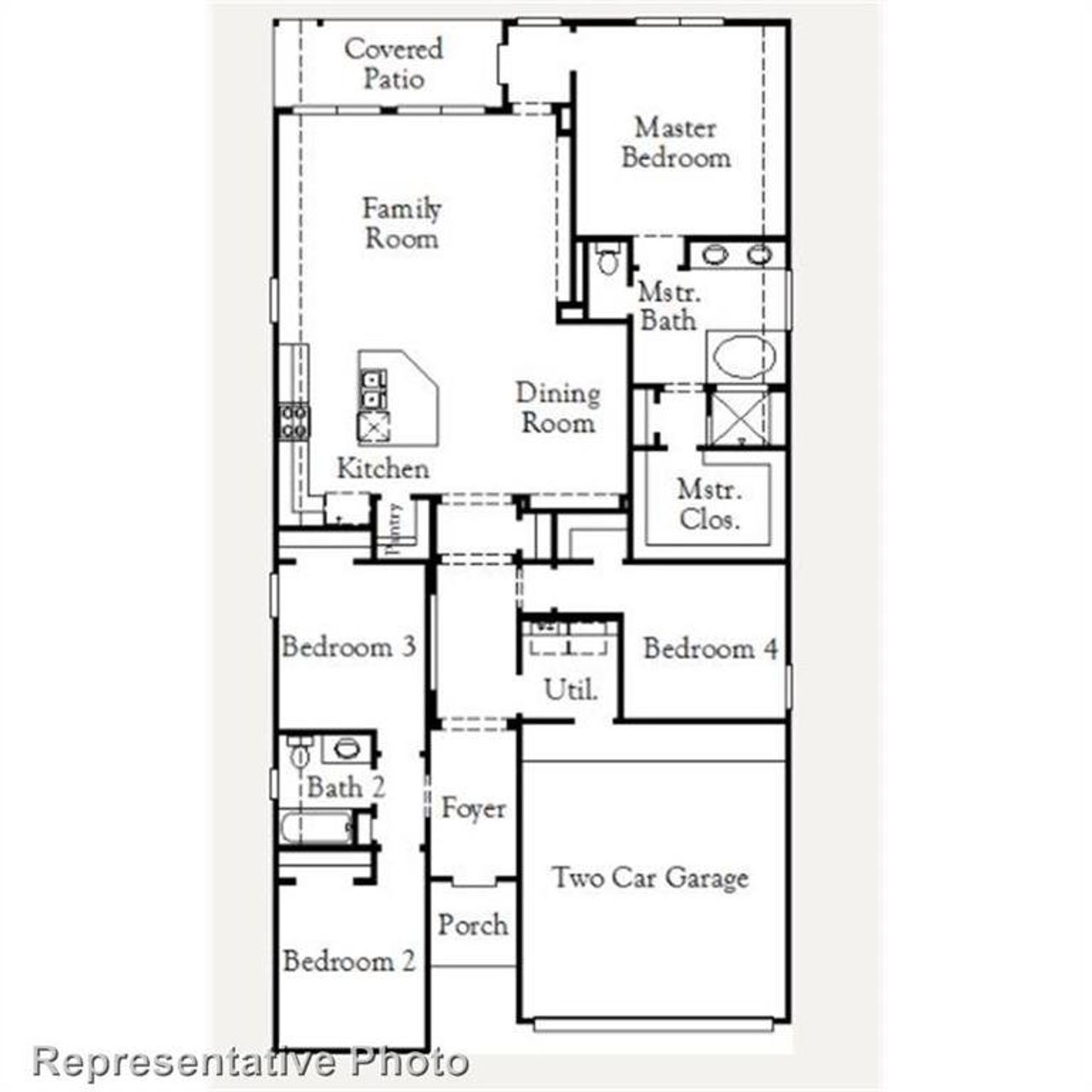 2D floor plan layout of this home in Hillside Village, Celina, TX (Image 2). 2D floor plan layout of this home in Hillside Village, Celina, TX (Image 2).