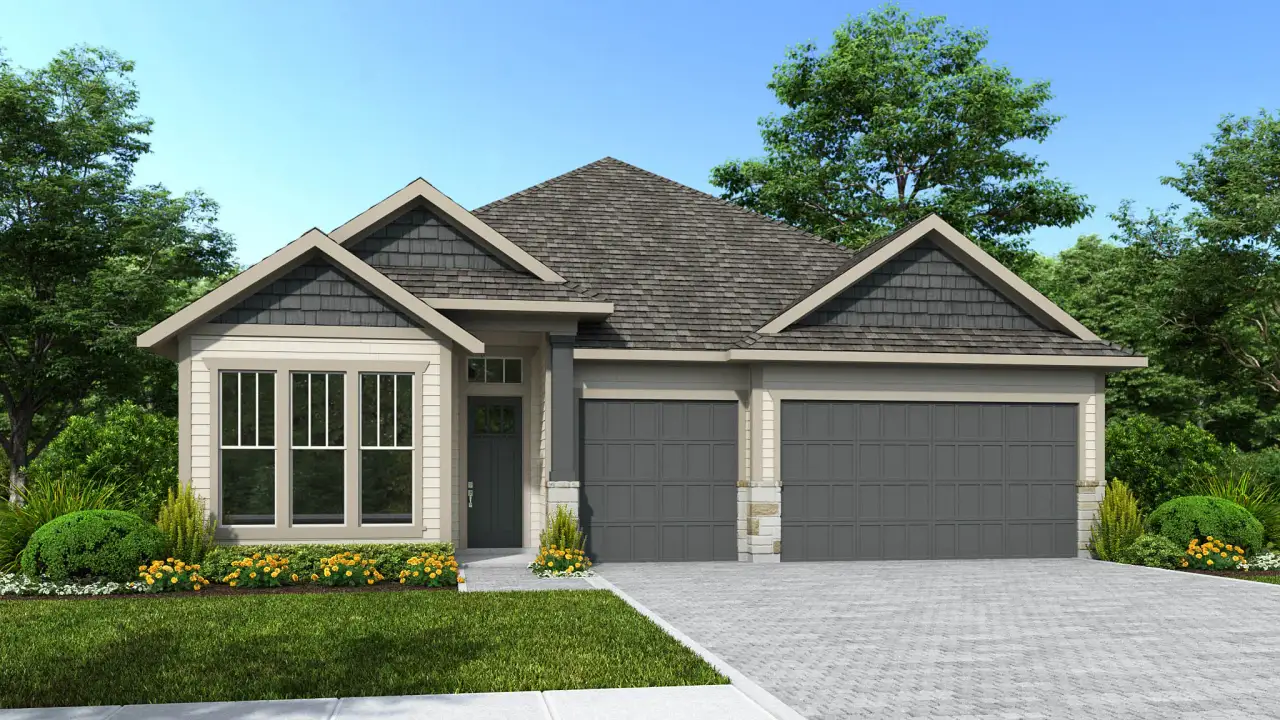Representative exterior photo of a completed home built from the 2778J by Perry Homes in Hyland Trail, Green Cove Springs, FL (Image 2).