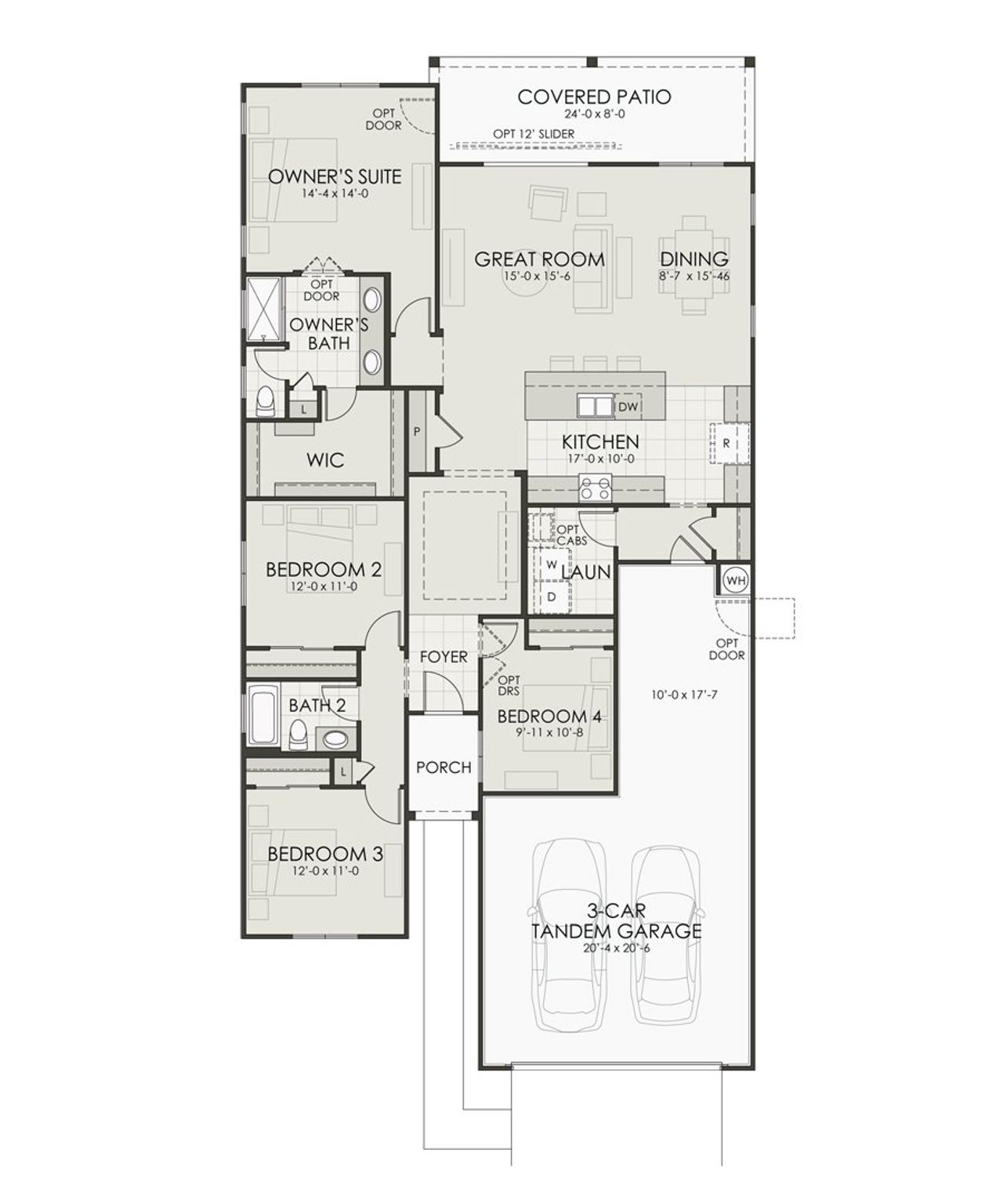 2D floor plan layout of this home in Laveen Vistas III, Laveen, AZ (Image 2).
