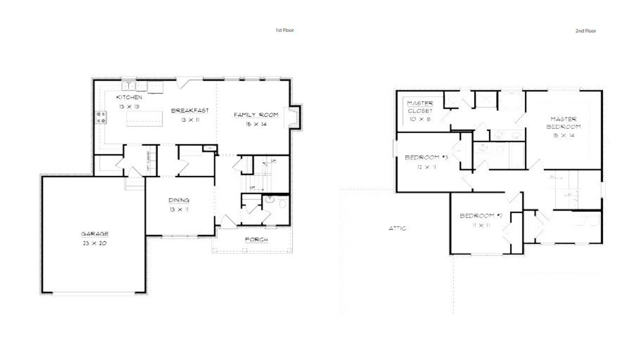 2D floor plan layout for the Sullivan by Southeastern Building Corporation in Saundersville Station, Hendersonville, TN (Image 2).