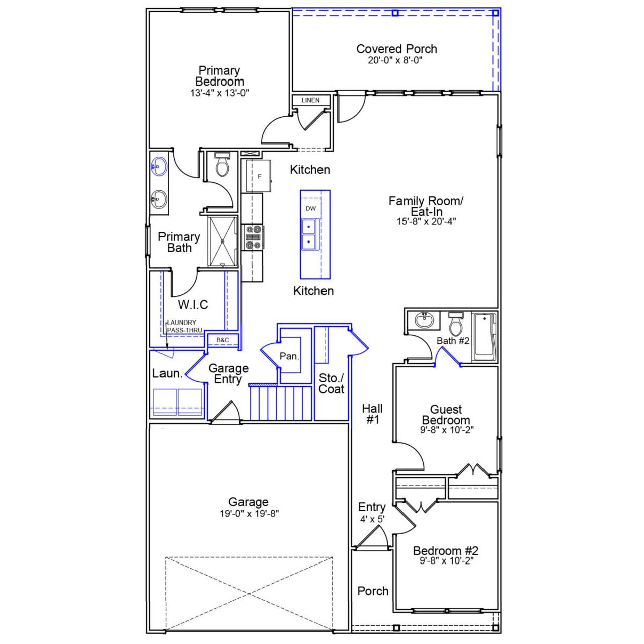 2D floor plan layout of this home in Fieldstone, Lexington, NC (Image 2). 2D floor plan layout of this home in Fieldstone, Lexington, NC (Image 2).