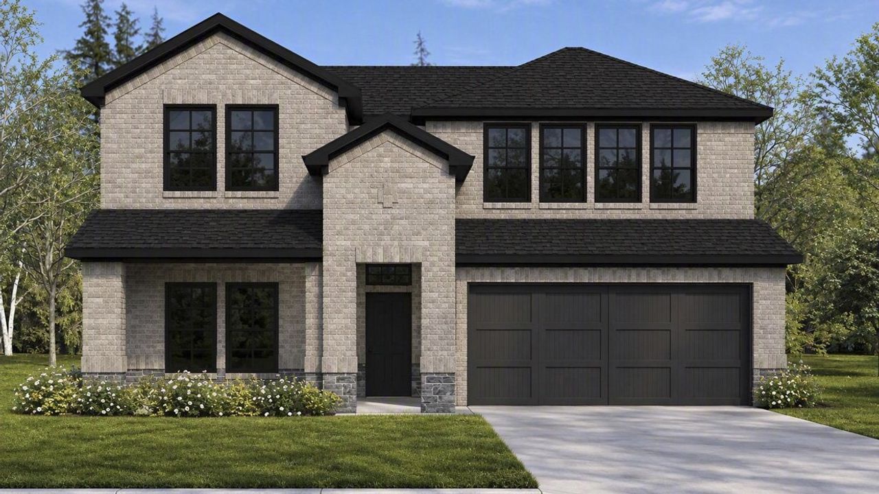 Representative exterior photo of a completed home built from the Ozark by D.R. Horton in Cottonwood, Dorchester, TX (Image 2).