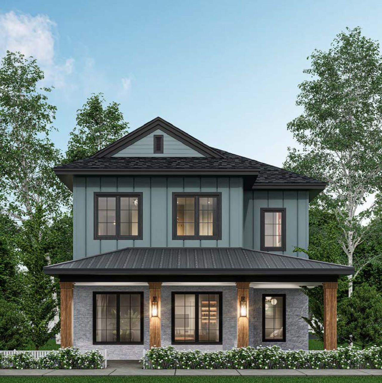 Representative exterior photo of a completed home built from the Willow 2708L by Davila Homes Construction in Lakeview Village Estates, Winter Garden, FL (Image 2).