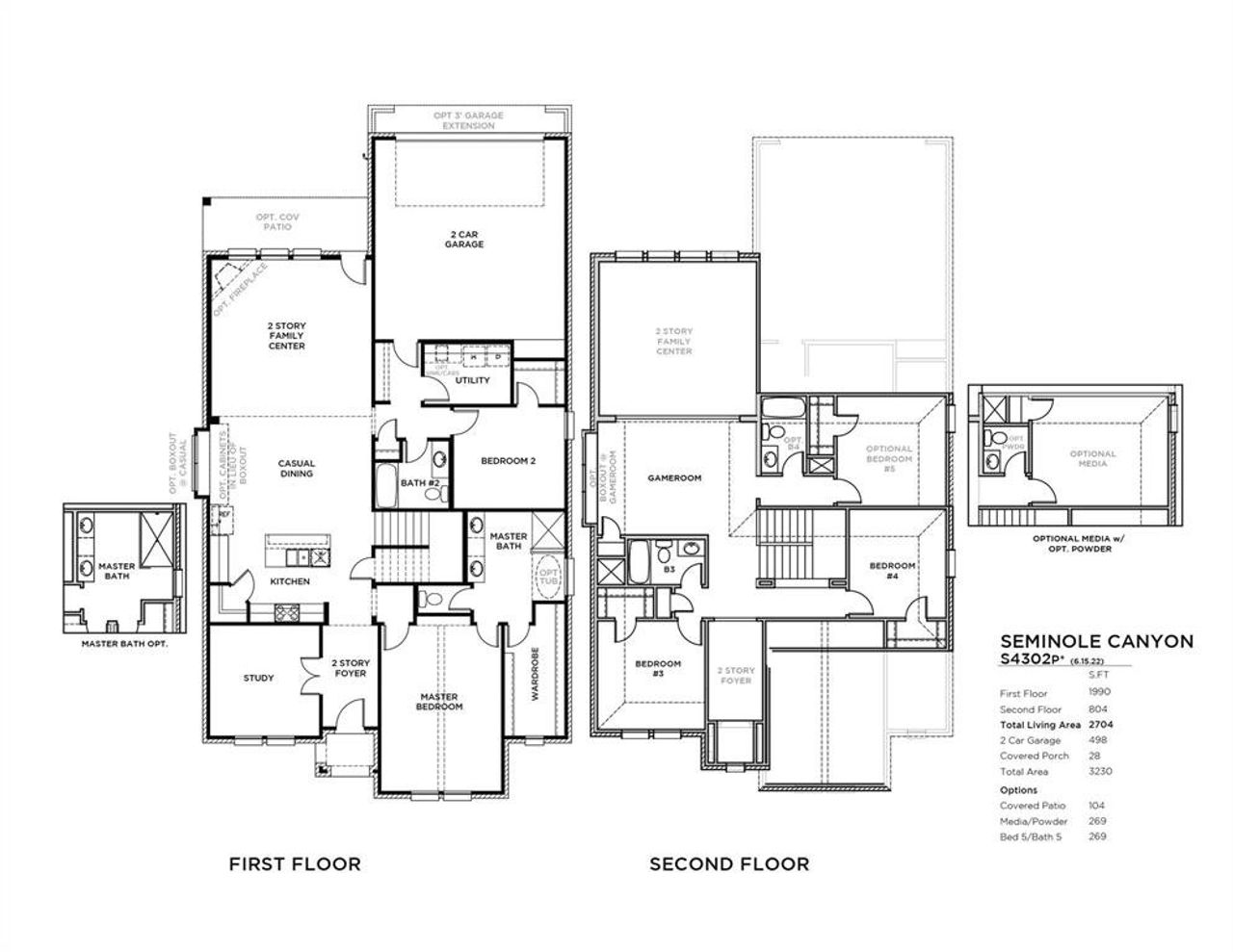2D floor plan layout of this home in Edgewater, Fate, TX (Image 2).