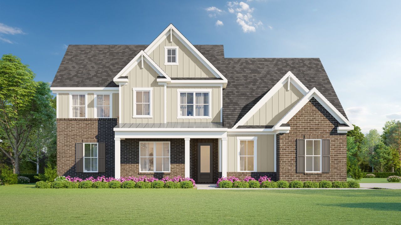 Representative exterior photo of a completed home built from the Oakhall by Grant & Co in Manor at Hall Creek, Arlington, TN (Image 2).