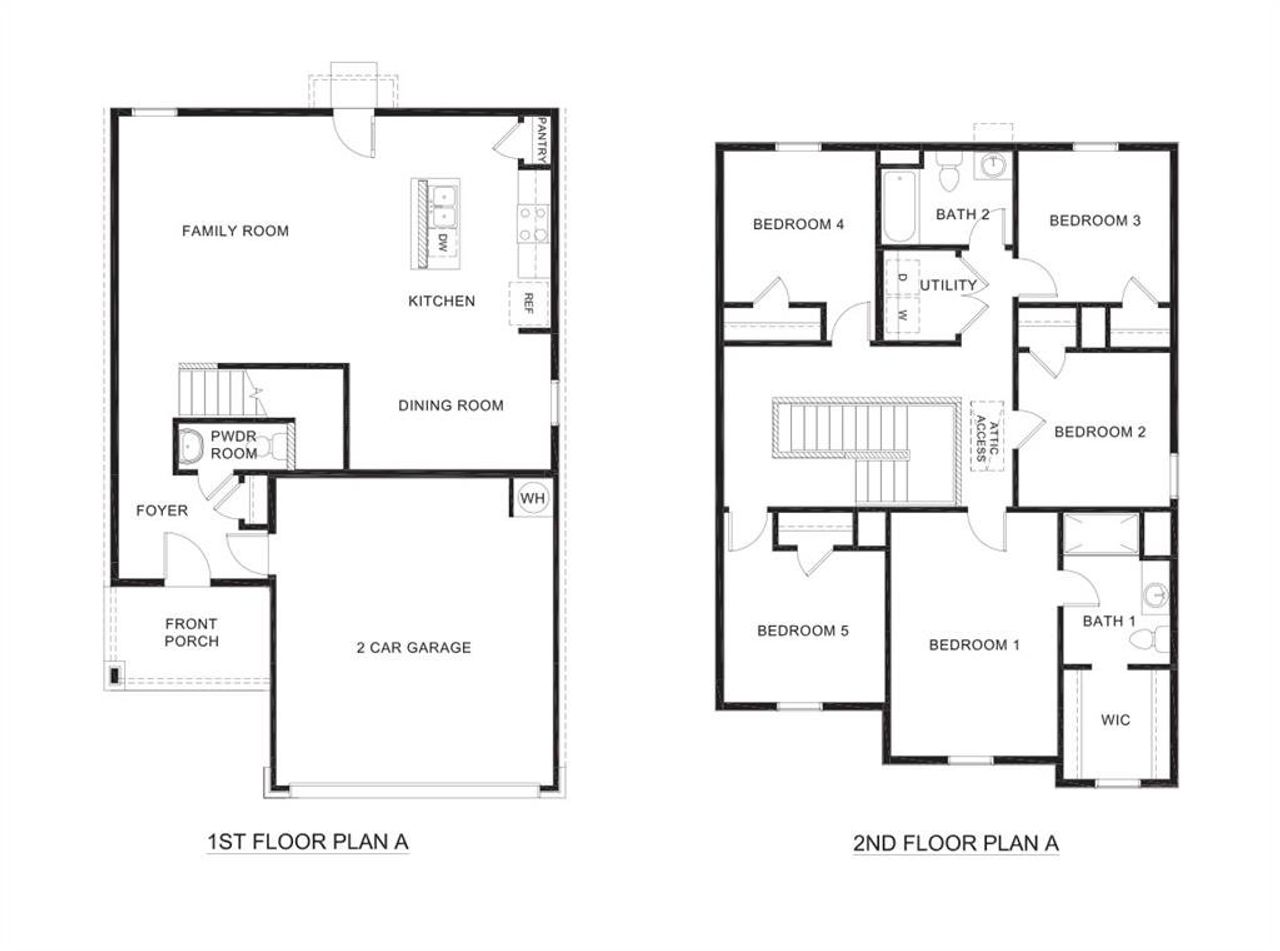 2D floor plan layout of this home in Creekside Ranch, Blue Ridge, TX (Image 2).