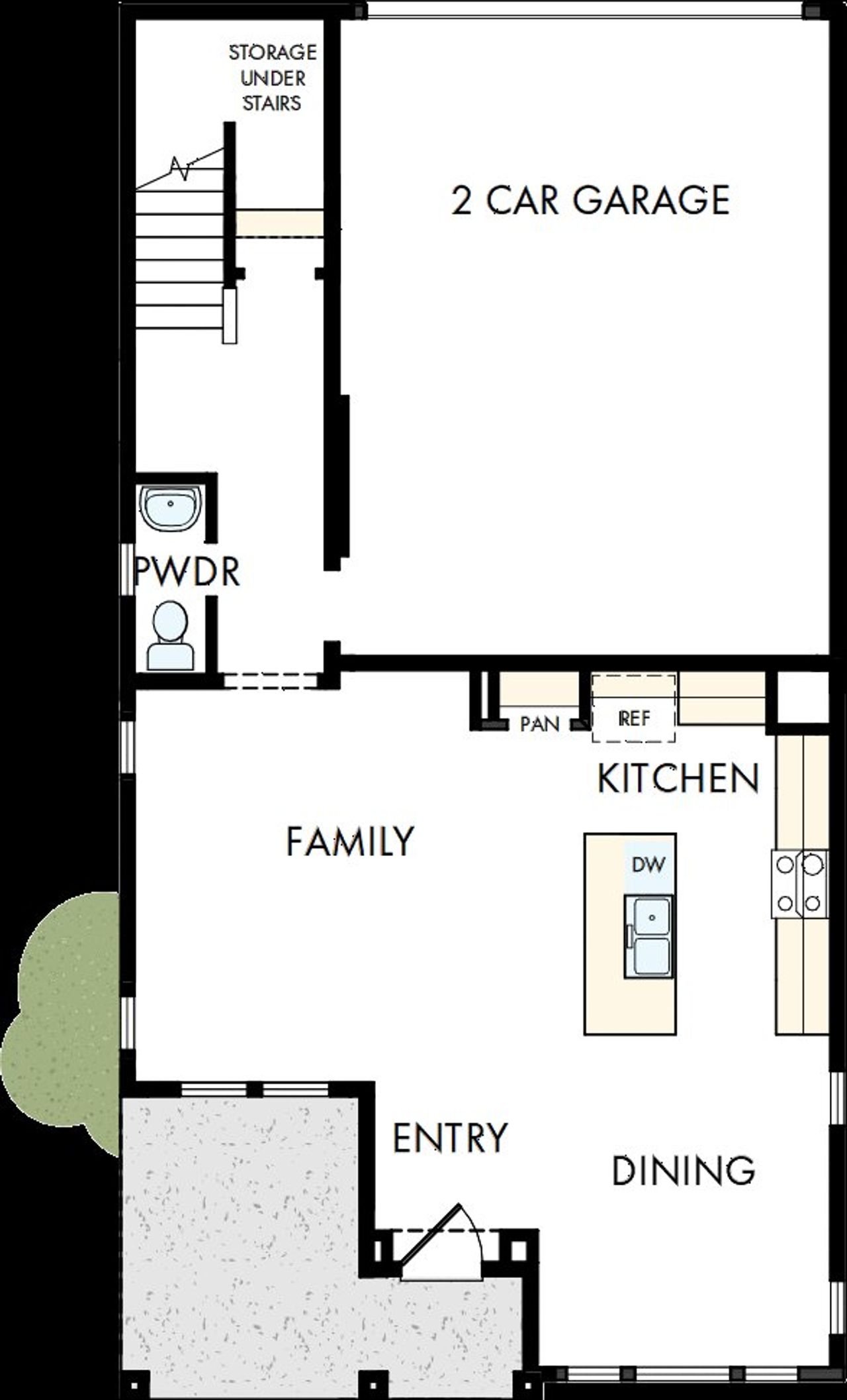 2D floor plan layout of this home in Baseline Peaks Collection, Broomfield, CO (Image 2).