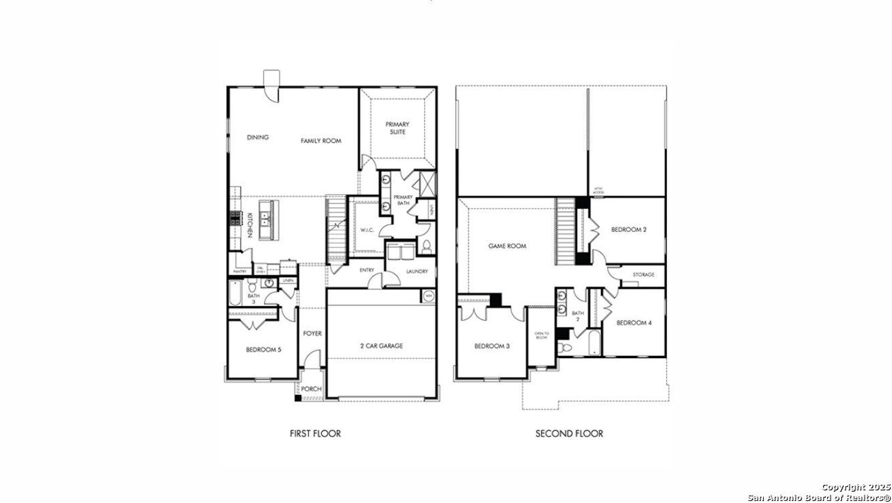 2D floor plan layout of this home in Estancia Ranch - Classic Series, San Antonio, TX (Image 2). 2D floor plan layout of this home in Estancia Ranch - Classic Series, San Antonio, TX (Image 2).