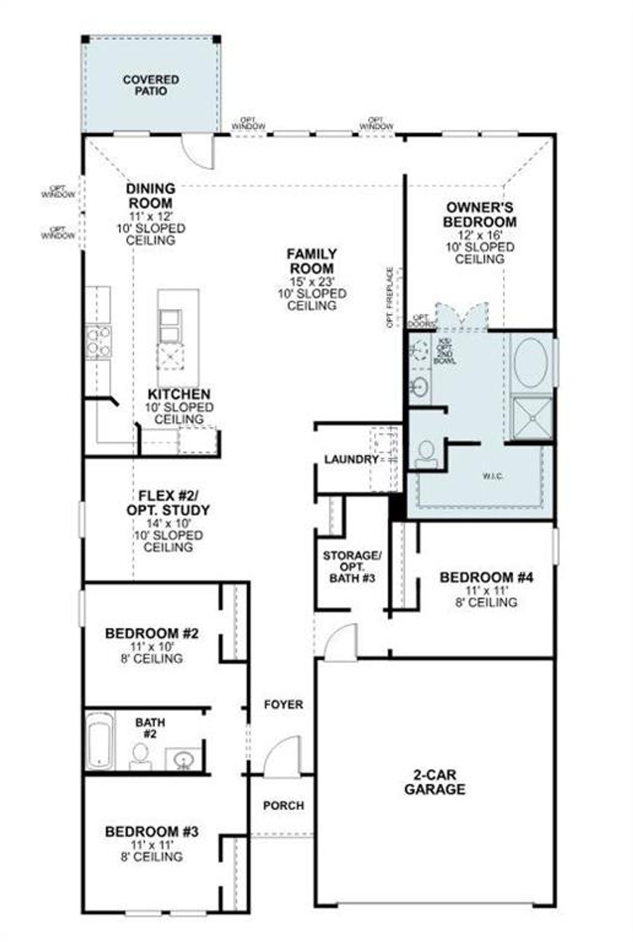 2D floor plan layout of this home in Kings Way, Denton, TX (Image 2). 2D floor plan layout of this home in Kings Way, Denton, TX (Image 2).