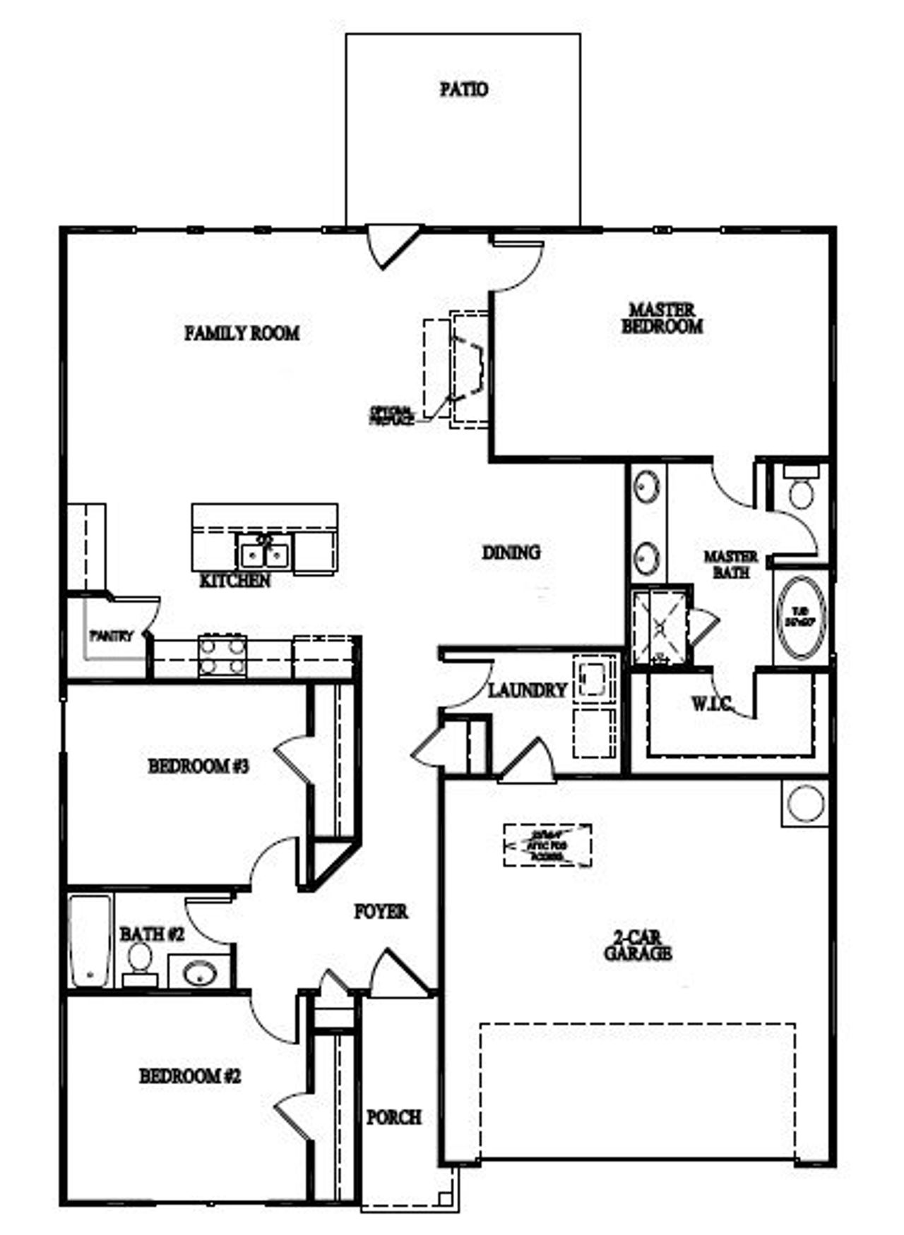 2D floor plan layout of this home in Grand Reserve, Hinesville, GA (Image 2). 2D floor plan layout of this home in Grand Reserve, Hinesville, GA (Image 2).