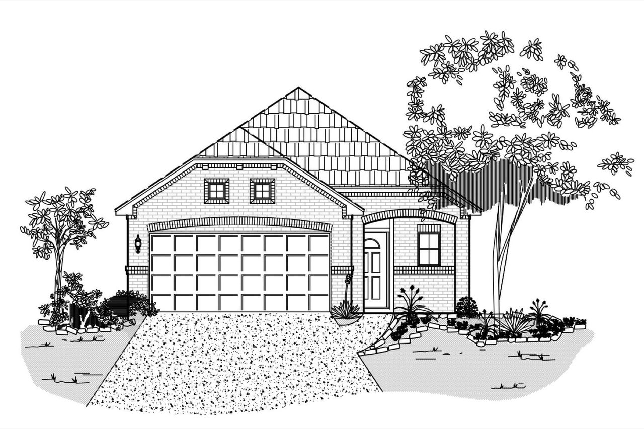 Representative rendering of the exterior for the Plan 1784 by Cyrene Homes (Image 2). Representative rendering of the exterior for the Plan 1784 by Cyrene Homes (Image 2).